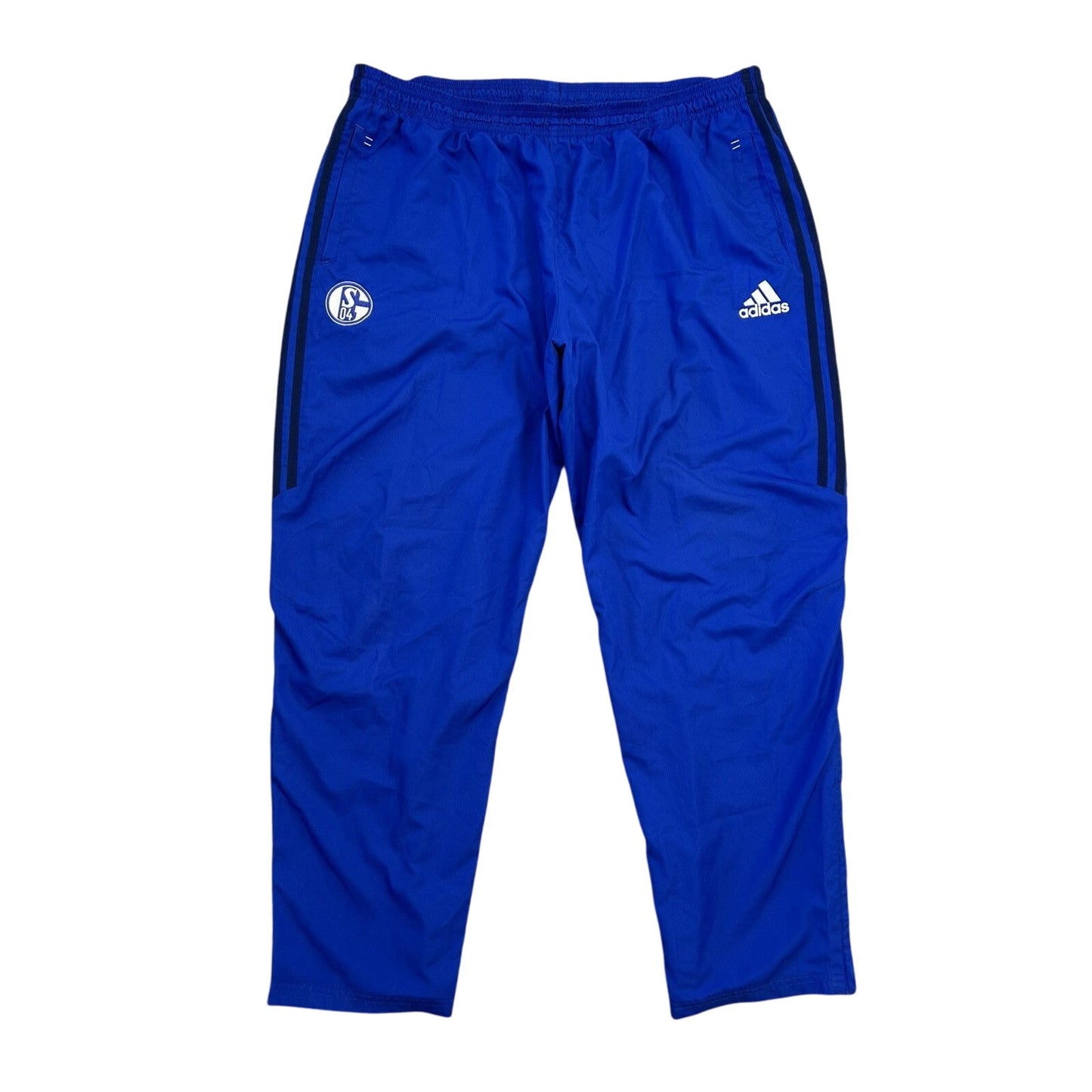 Adidas Schalke 04 vintage blue nylon track pants baggy