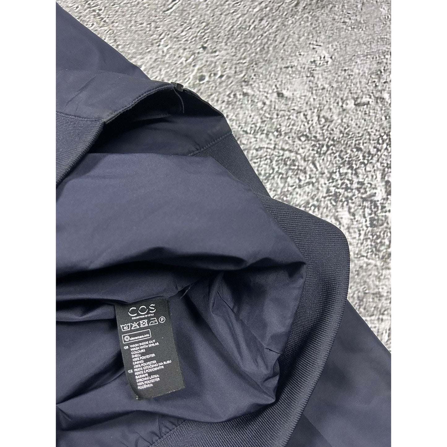 COS nylon jacket navy bomber