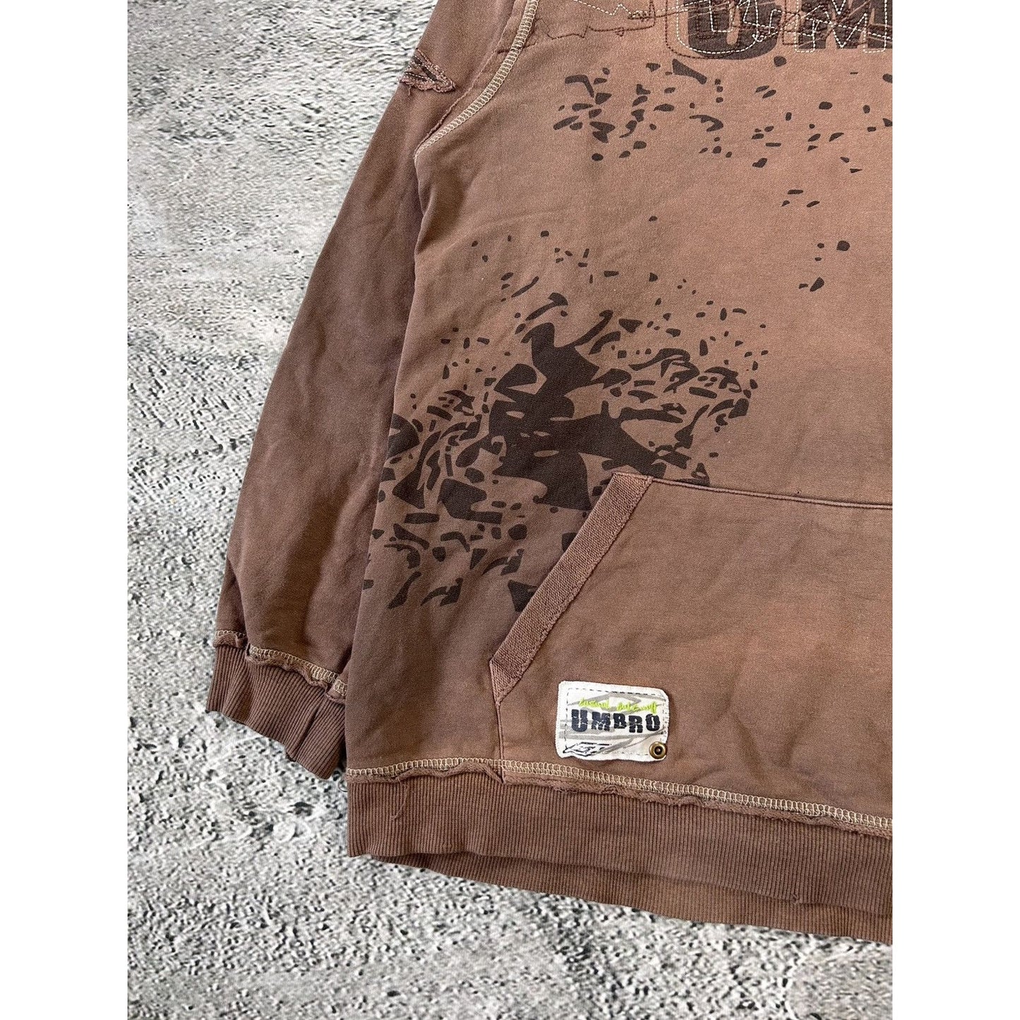 Umbro vintage hoodie Y2K Brown big logo