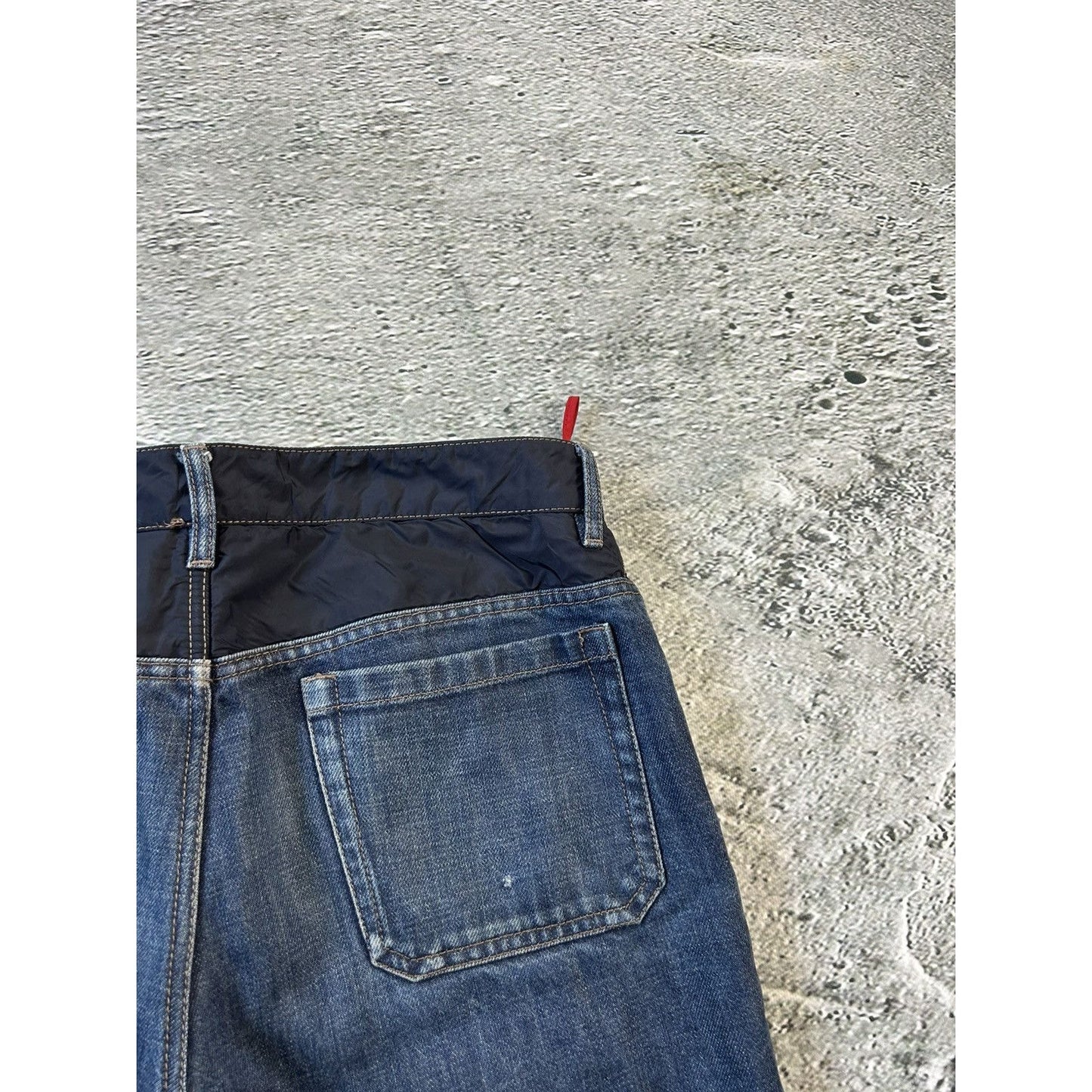 Prada Linea Rossa jeans red tab vintage straight denim pants