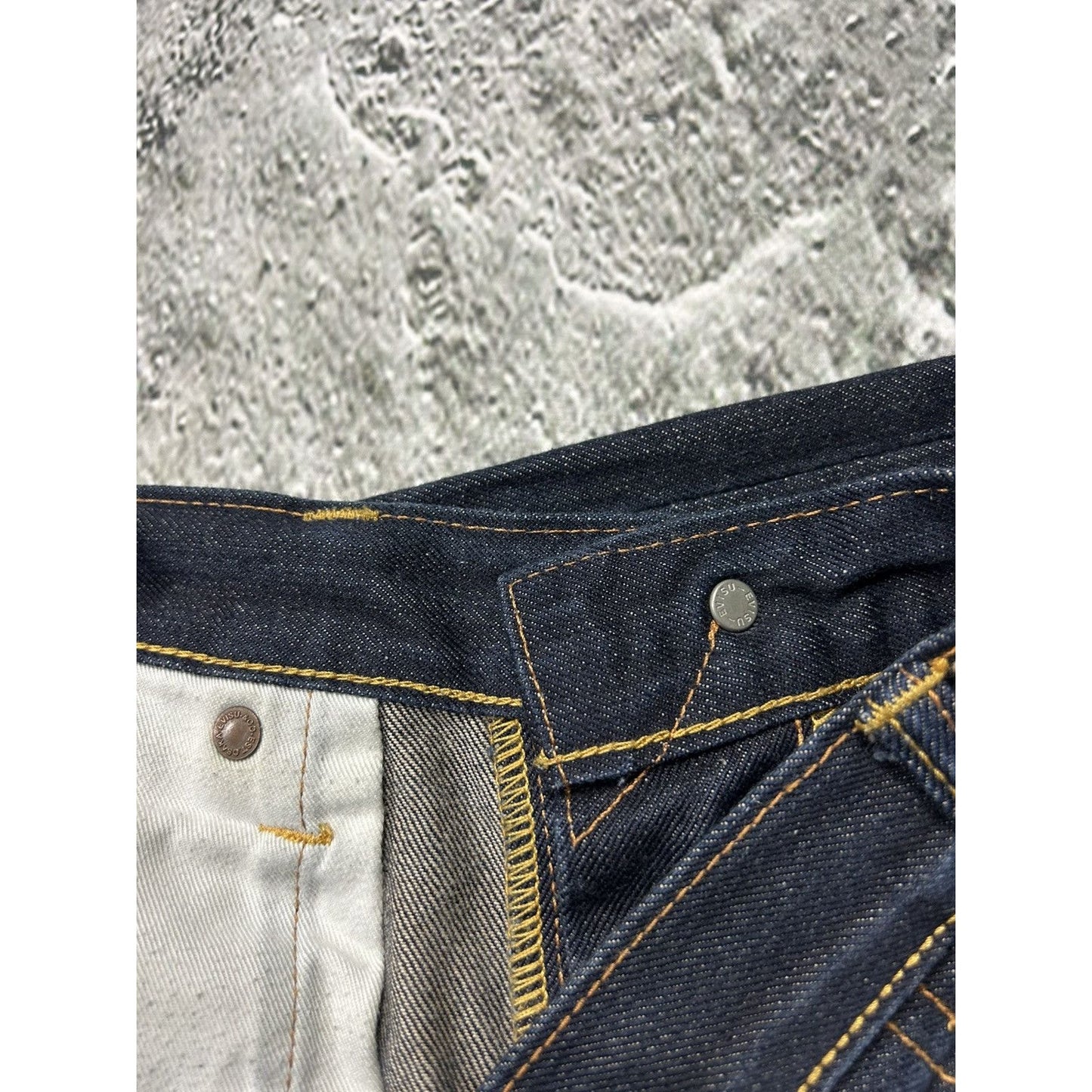 Evisu multipocket jeans multicolor vintage selvedge denim