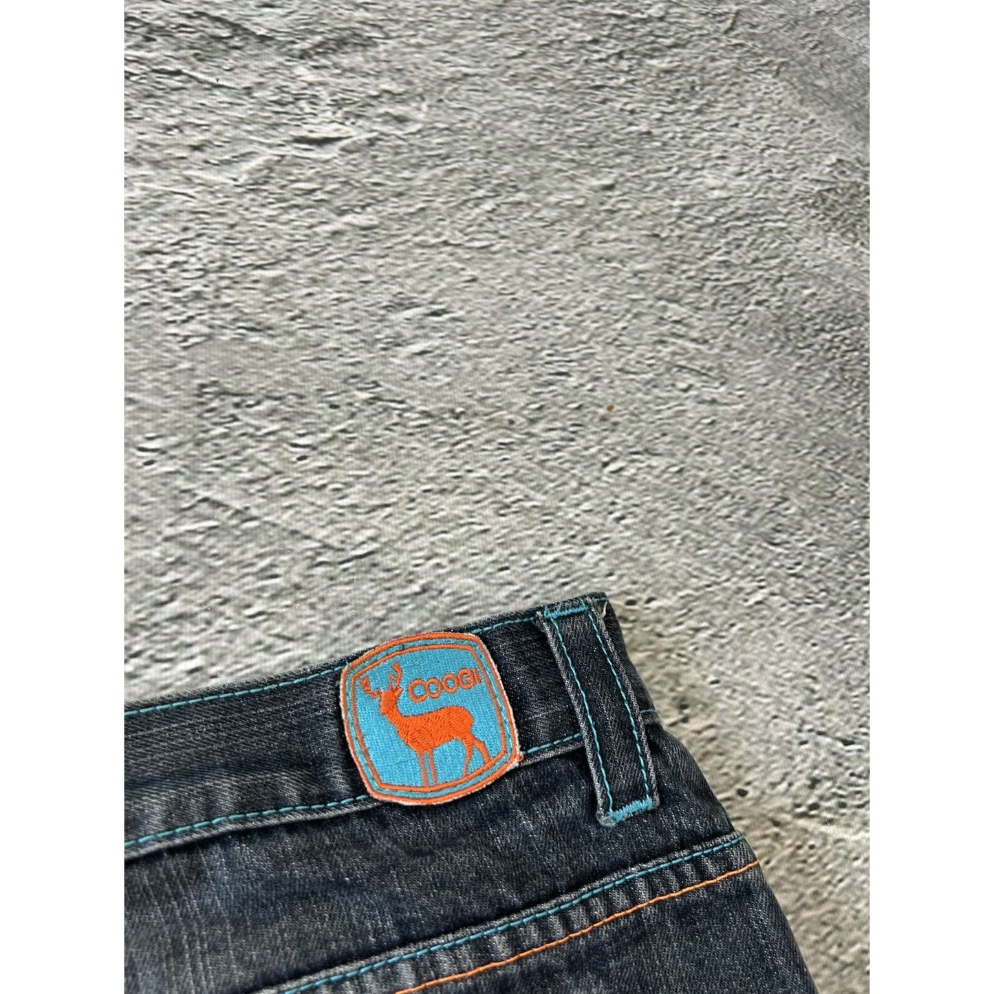 Coogi jorts denim shorts vintage embroidery Y2K