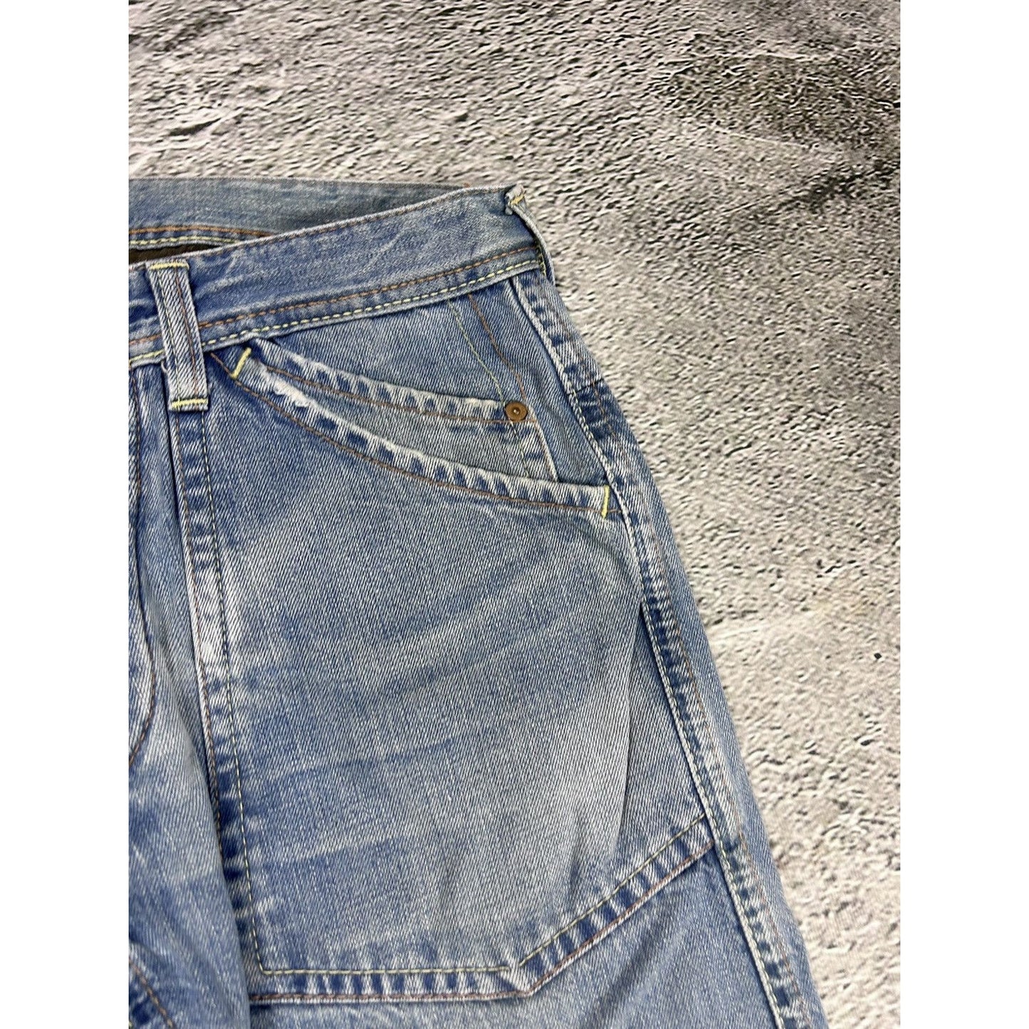 Evisu EU ED jeans vintage denim pants cargo baby blue Y2K