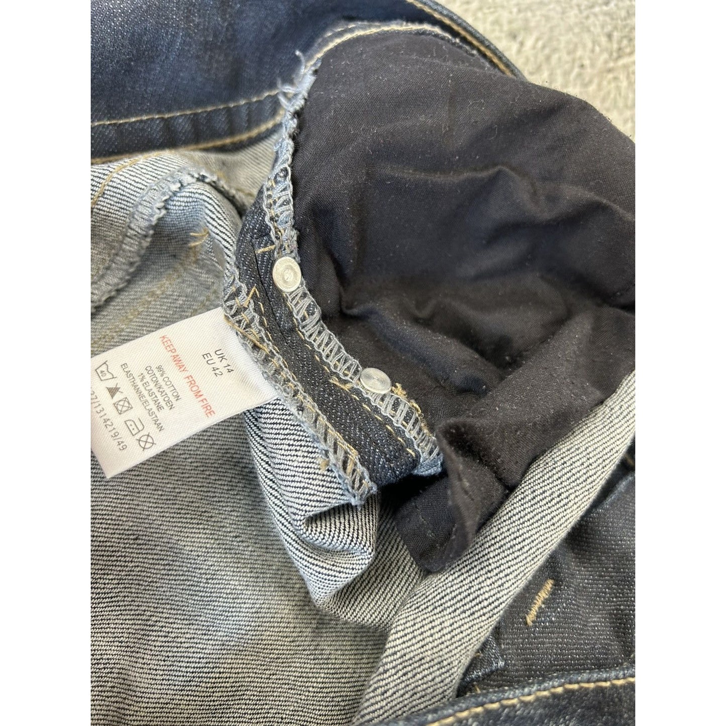 Y2K jeans flared house of denim navy blue low rise bootcut