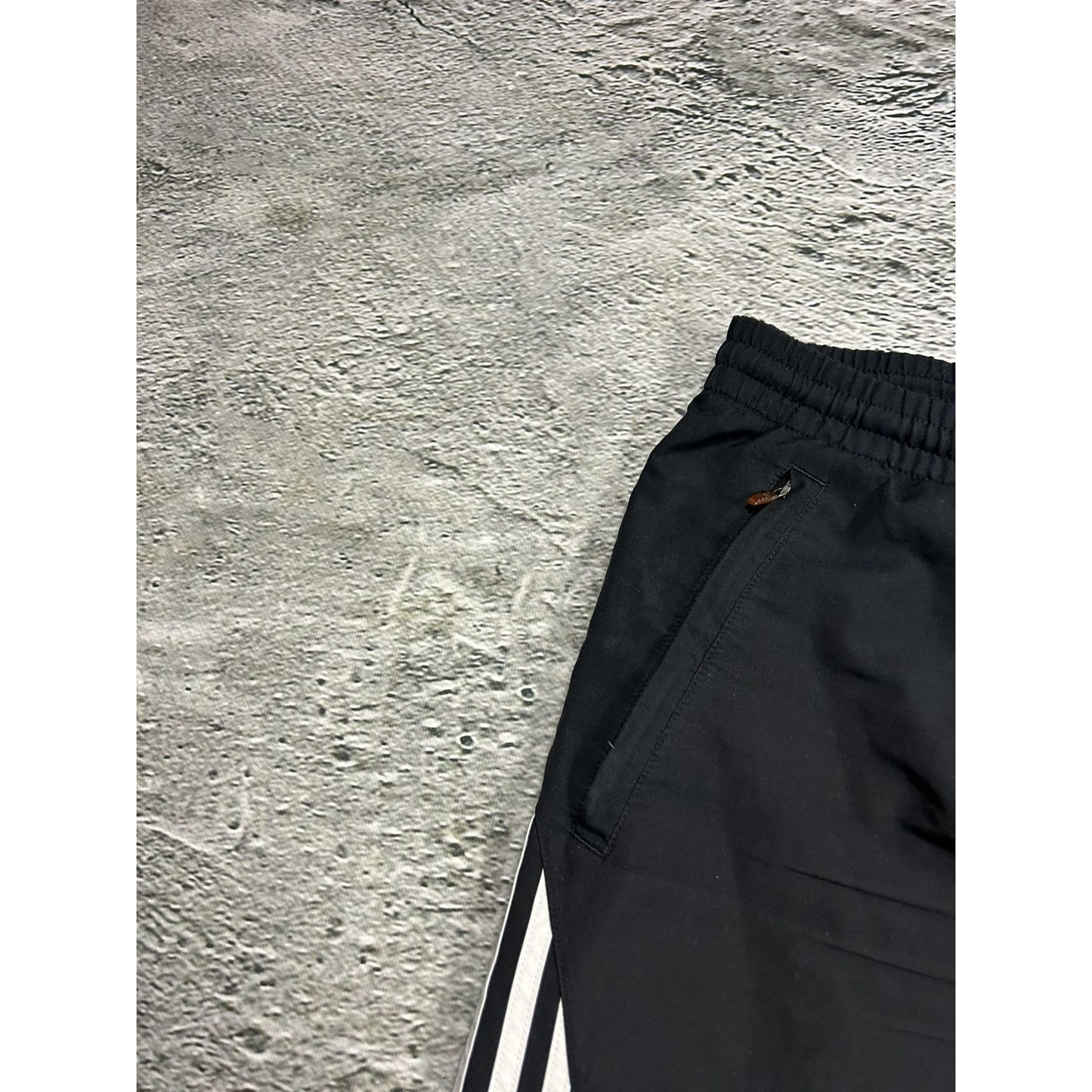 Adidas track suit vintage red black nylon track pants drill