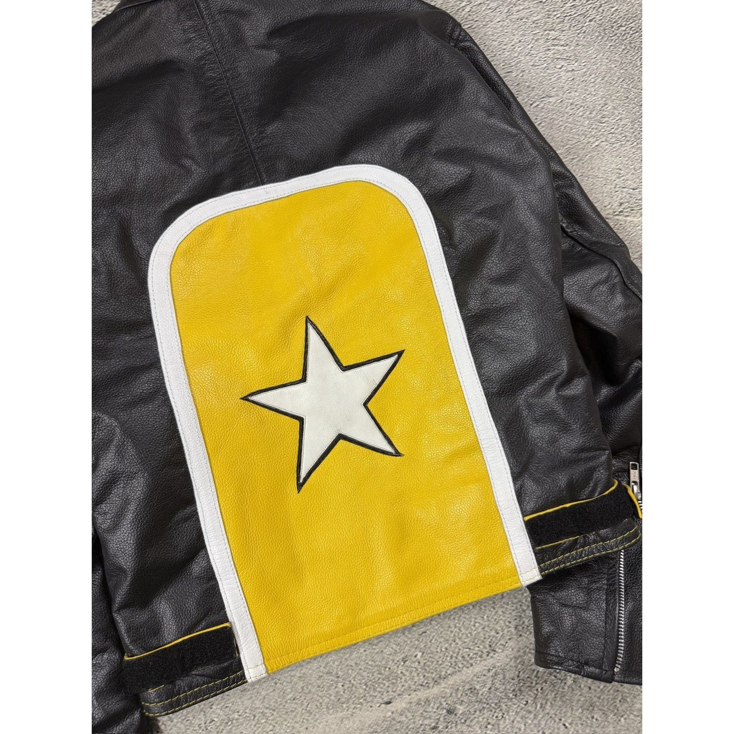 Racing Leather Jacket vintage Y2K motorcycle Michelin