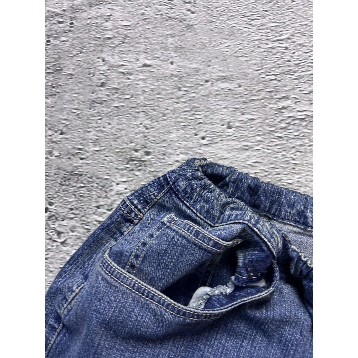 Y2K jeans flared floral embroidery rhinestone