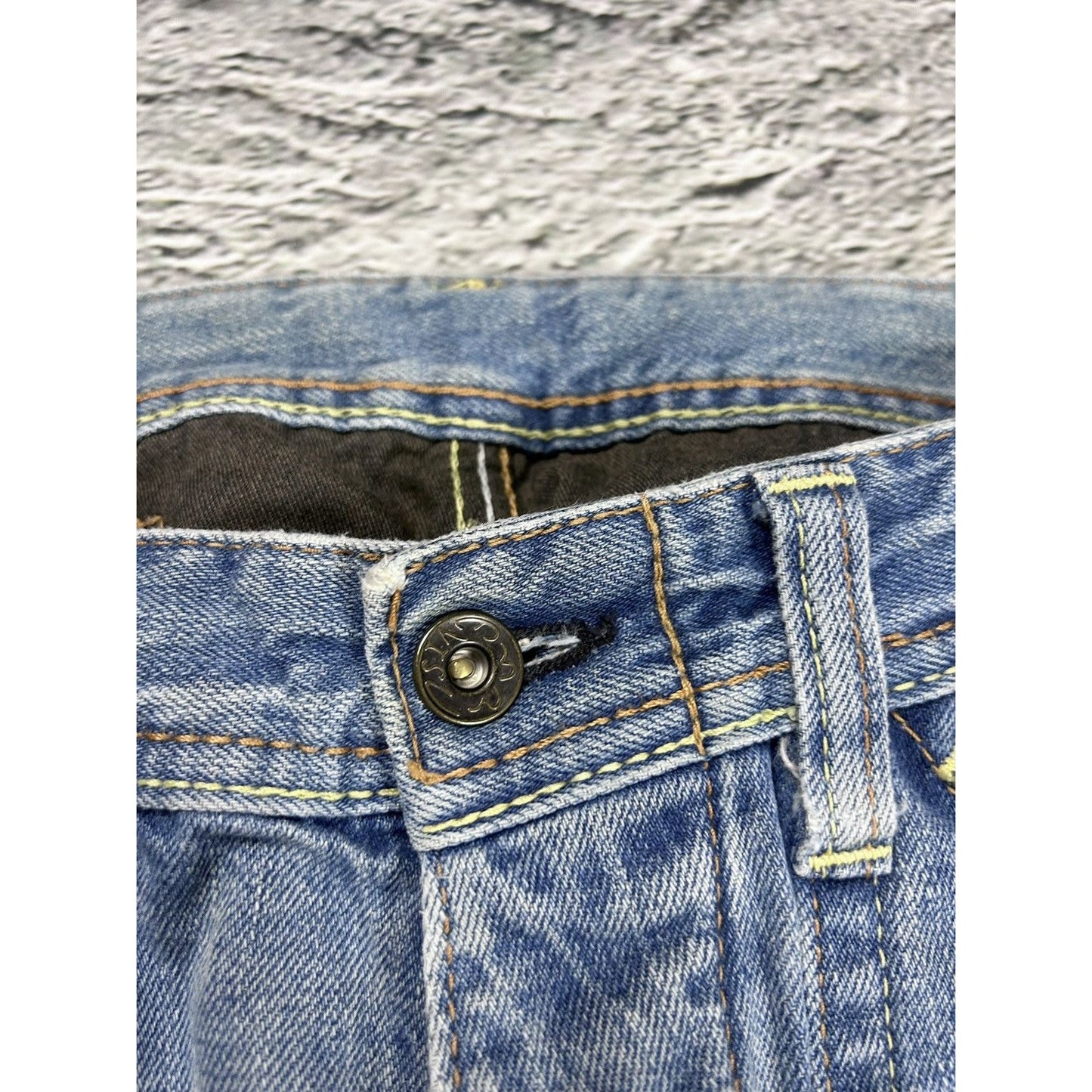 Evisu EU ED jeans vintage denim pants cargo baby blue Y2K