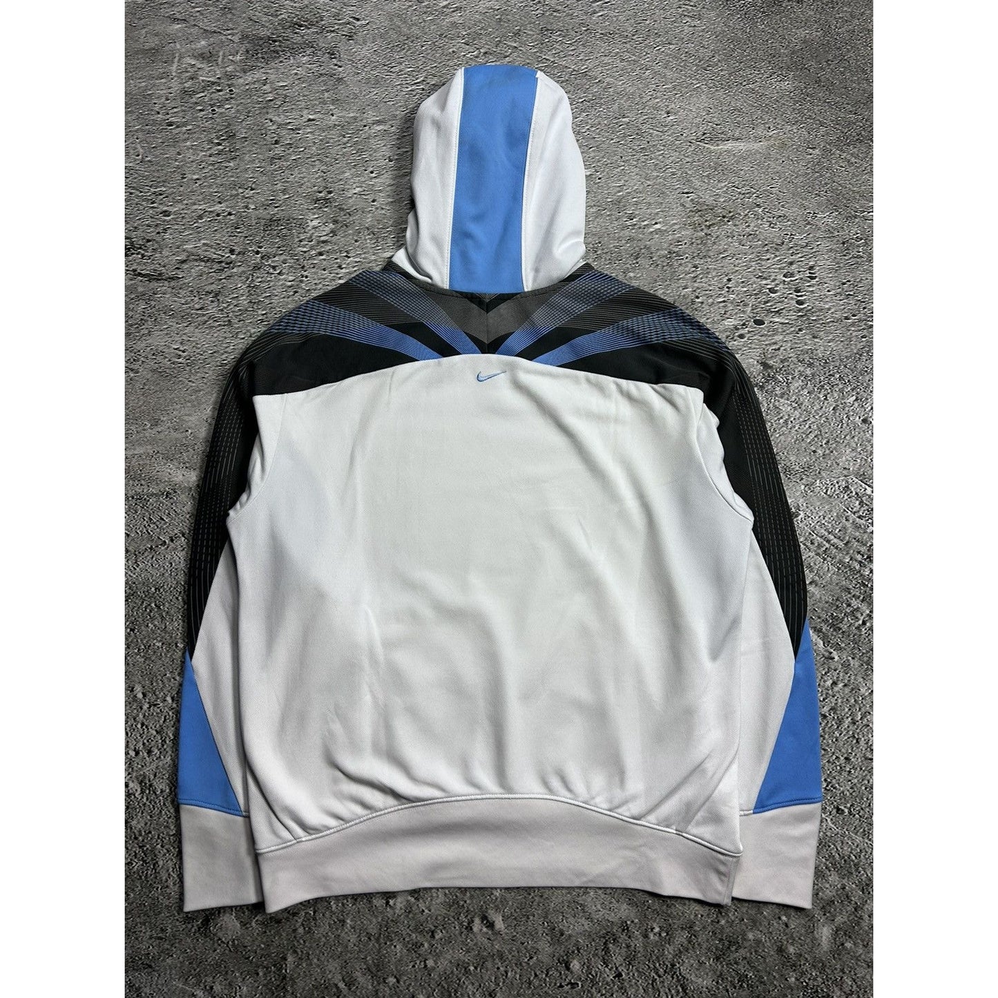 Nike TN hoodie vintage white 2000s blue Y2K sweatshirt