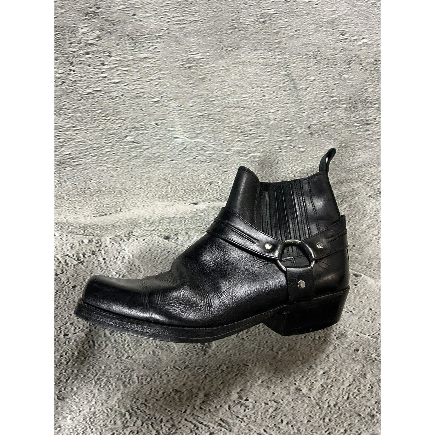 Black Leather Shoes Heels Biker Cowboy Kentucky’s Western