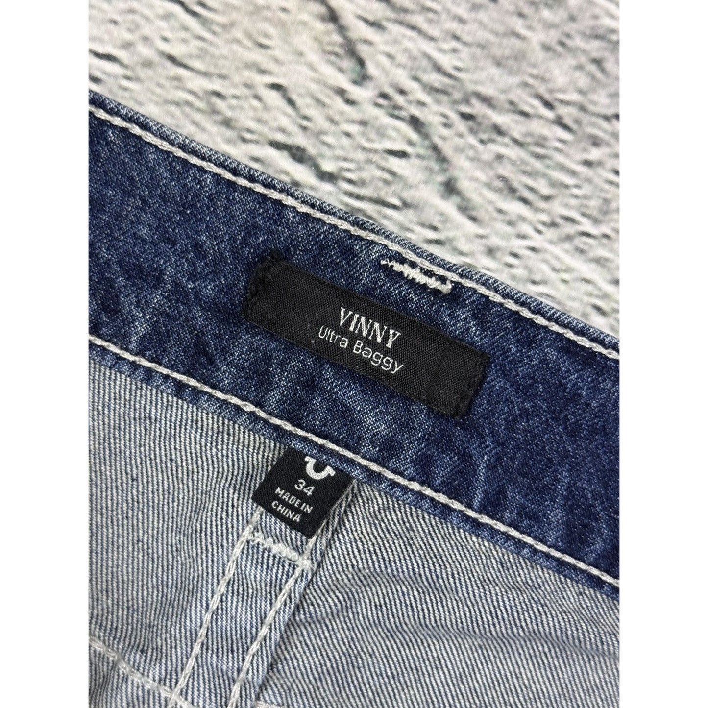 True Religion blue jeans Y2K Vinny ultra baggy buddah