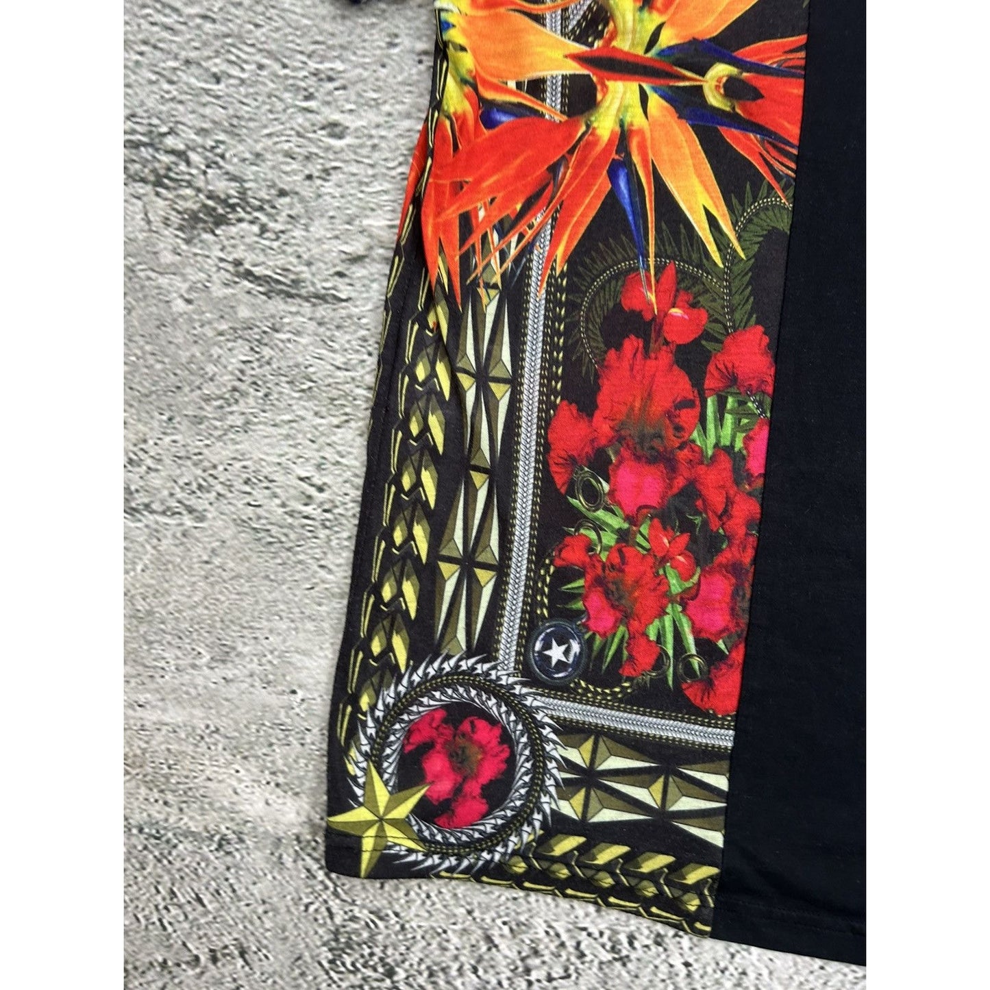 Givenchy Madonna and Iris SS13 t-shirt black tee fullprint