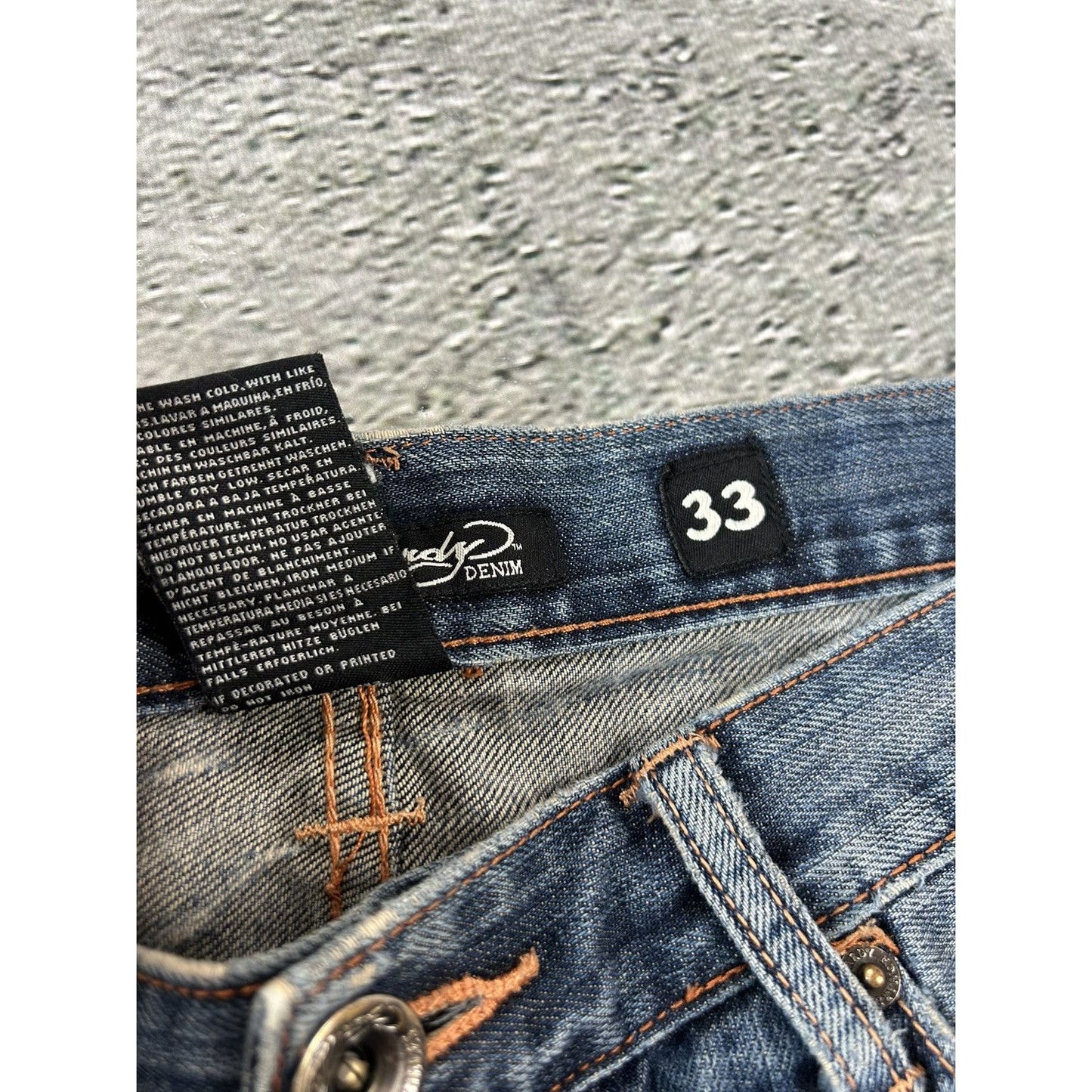 Ed Hardy Christian Audigier vintage jeans big logo pants