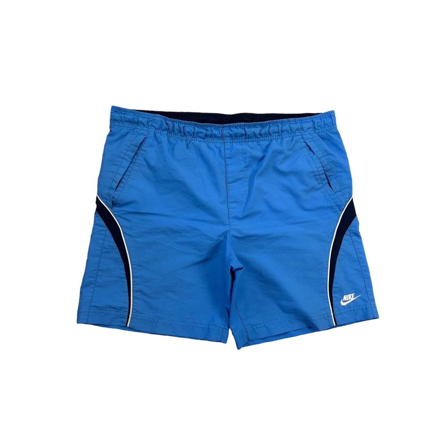 Nike vintage blue shorts track pant small swoosh Y2K