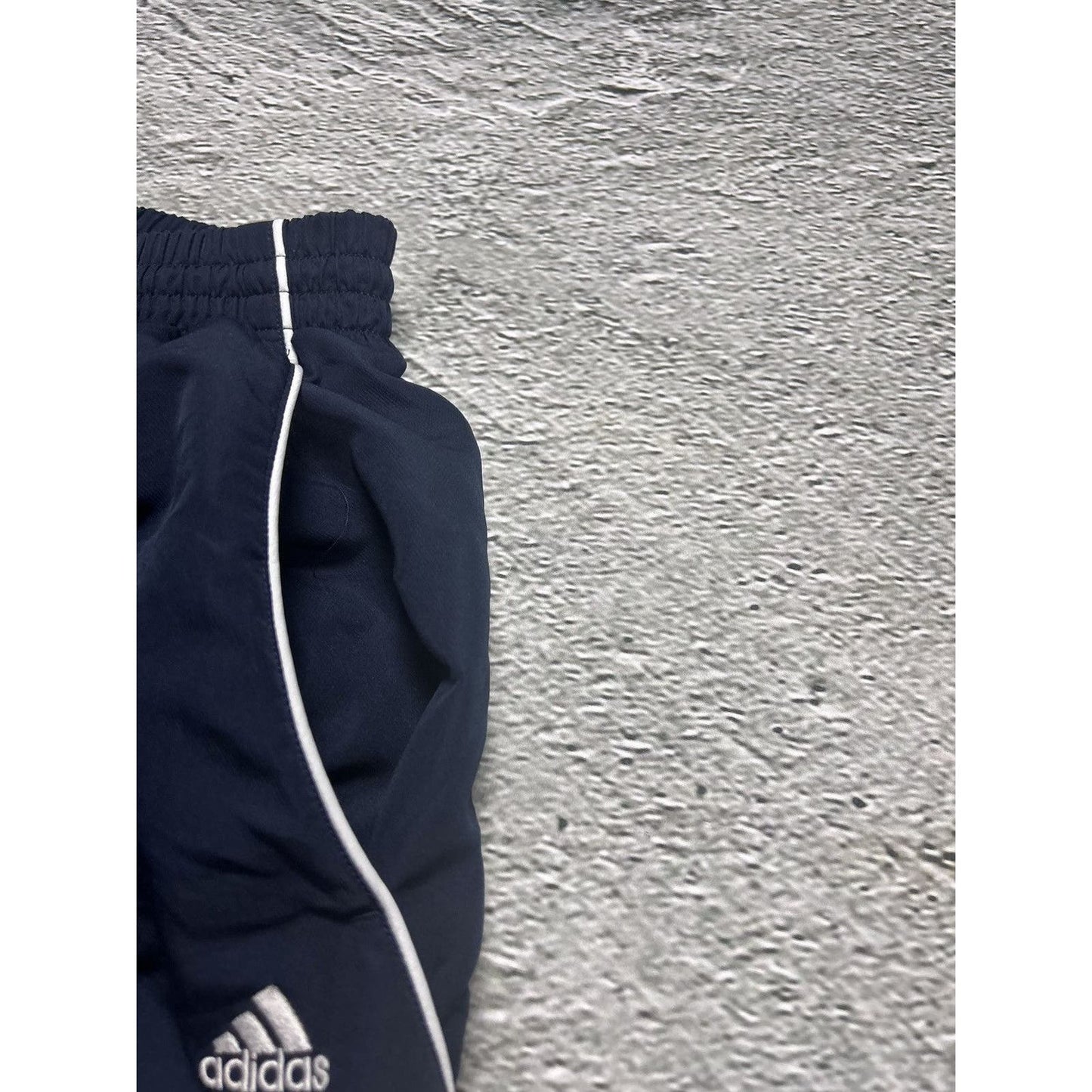 Adidas vintage navy nylon track pants baggy small logo 2000s