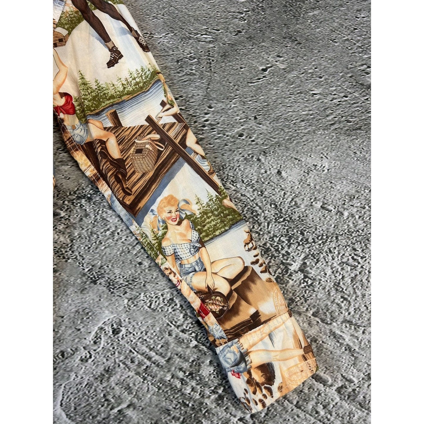Evisu shirt button-up playboy style sexy fullprint