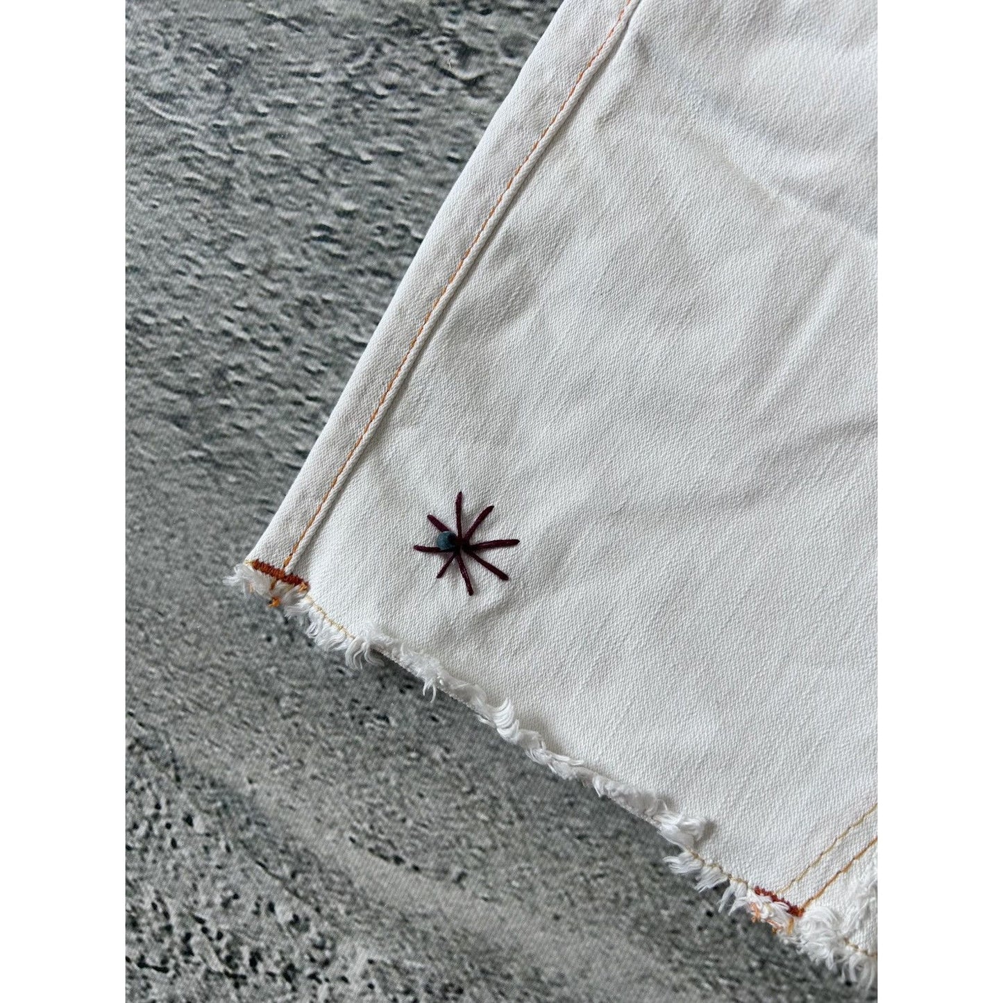 True Religion vintage mini skirt denim white