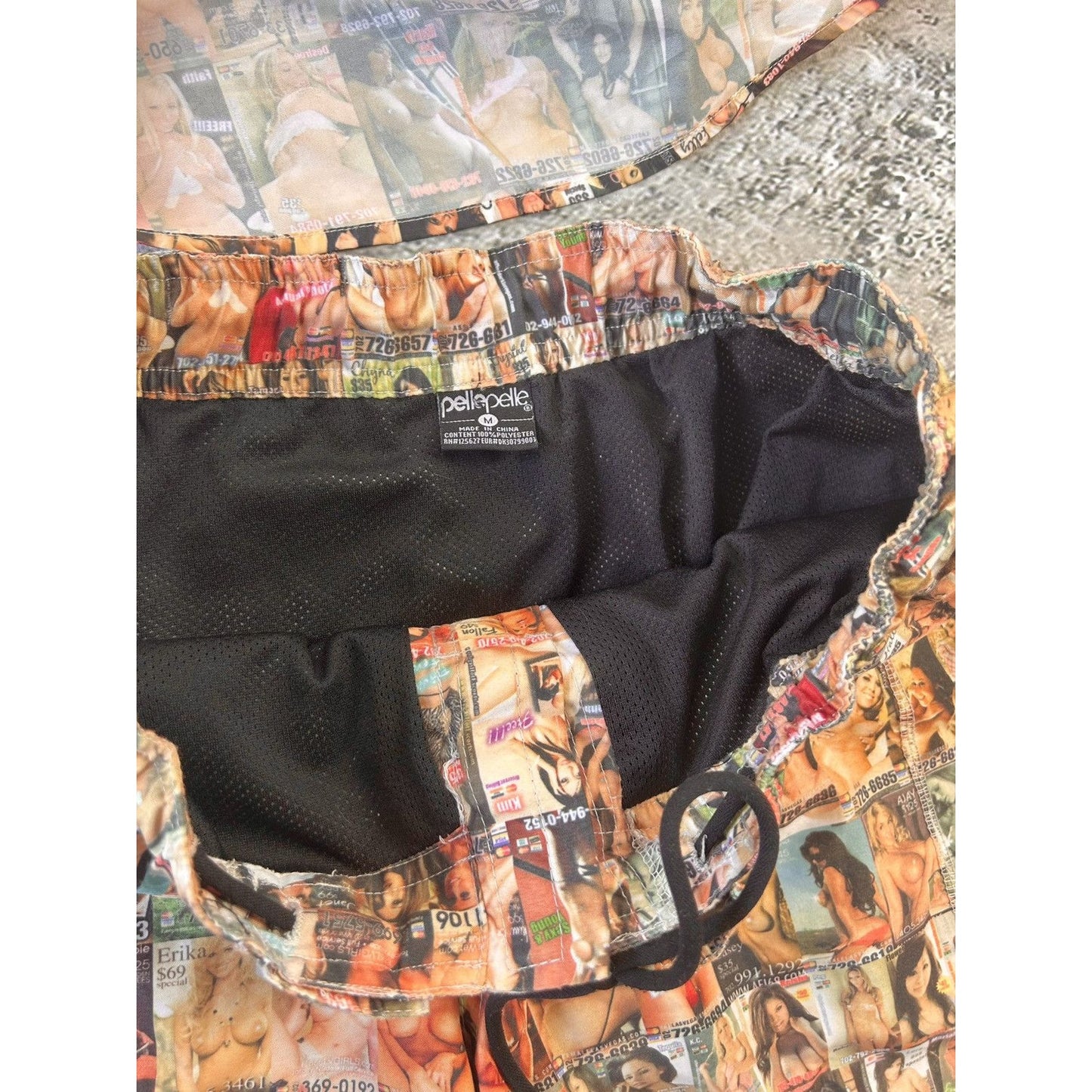 Pelle Pelle Playboy style vintage fullprint shirt shorts set