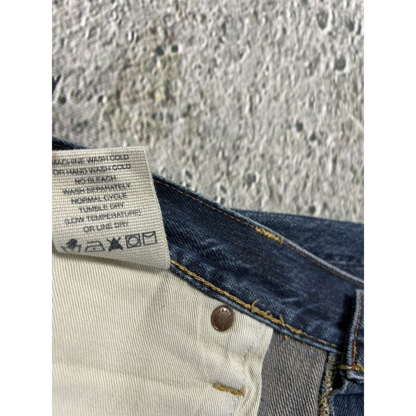 Evisu jeans vintage embroidery face seagull logo selvedge