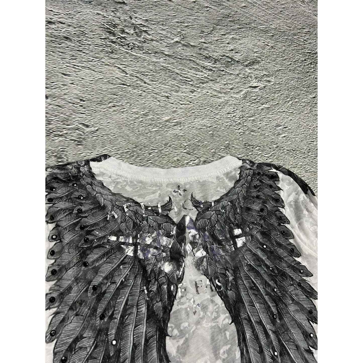 Affliction Vintage Y2K Longsleeve white big logo