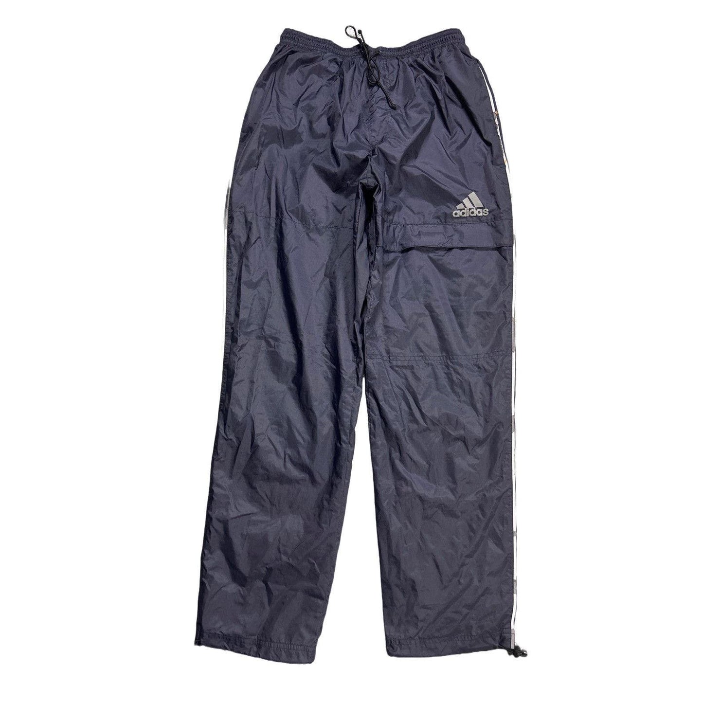 Adidas vintage grey nylon track pants big logo 2000s