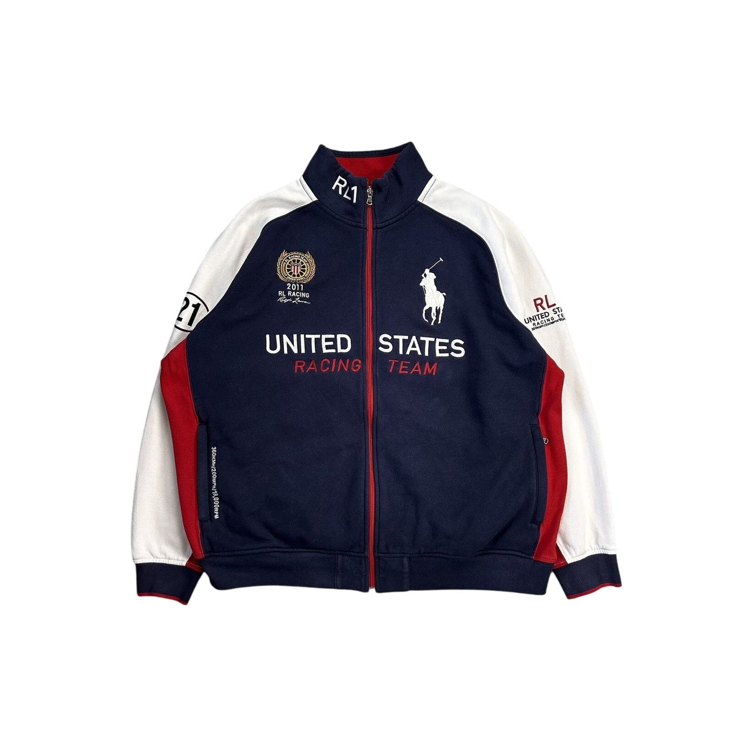Chief Keef Polo Ralph Lauren zip sweatshirt navy USA
