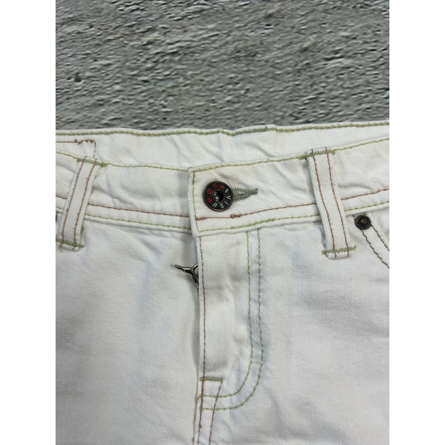 Evisu x Puma vintage white skirt mint seagulls Y2K