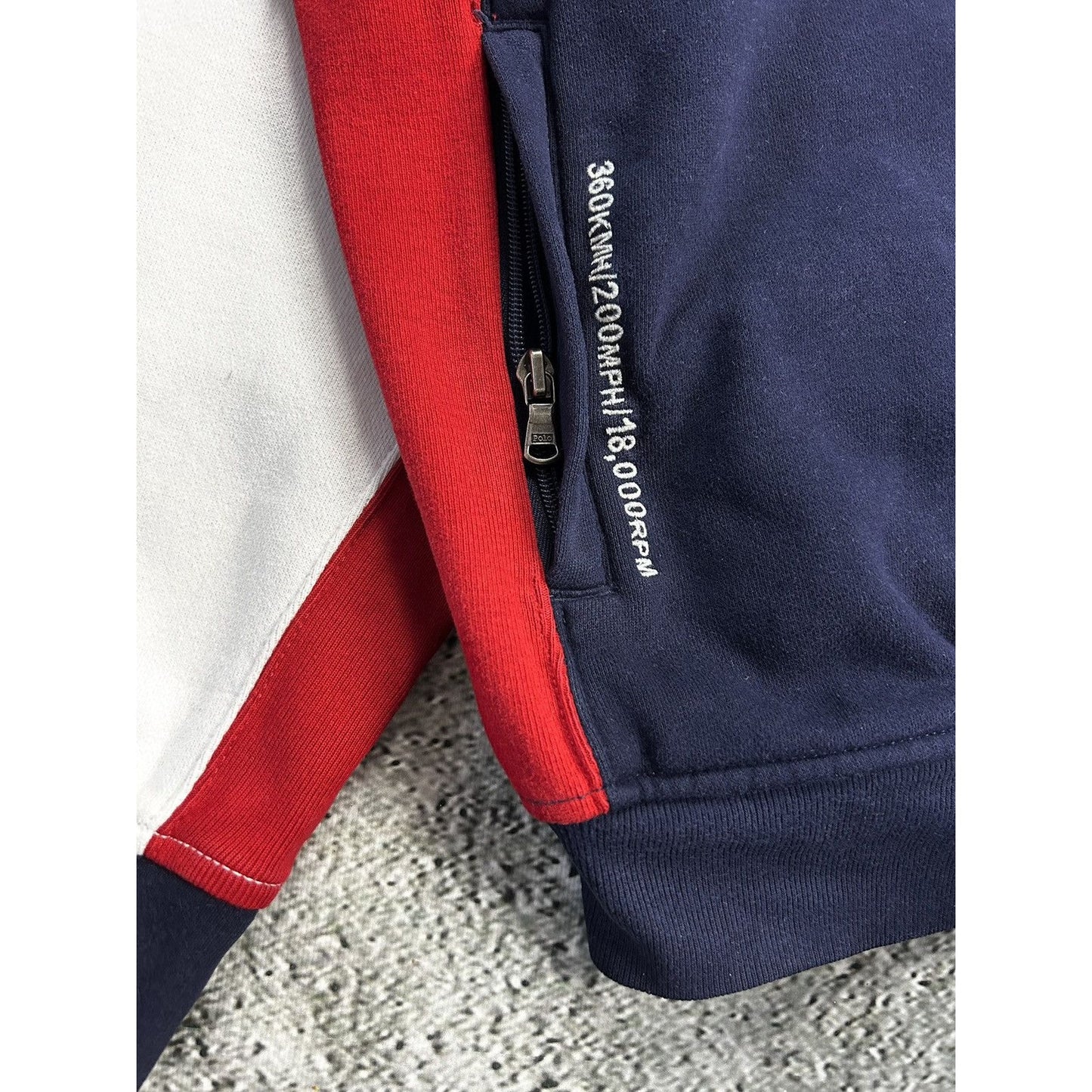 Chief Keef Polo Ralph Lauren zip sweatshirt navy USA