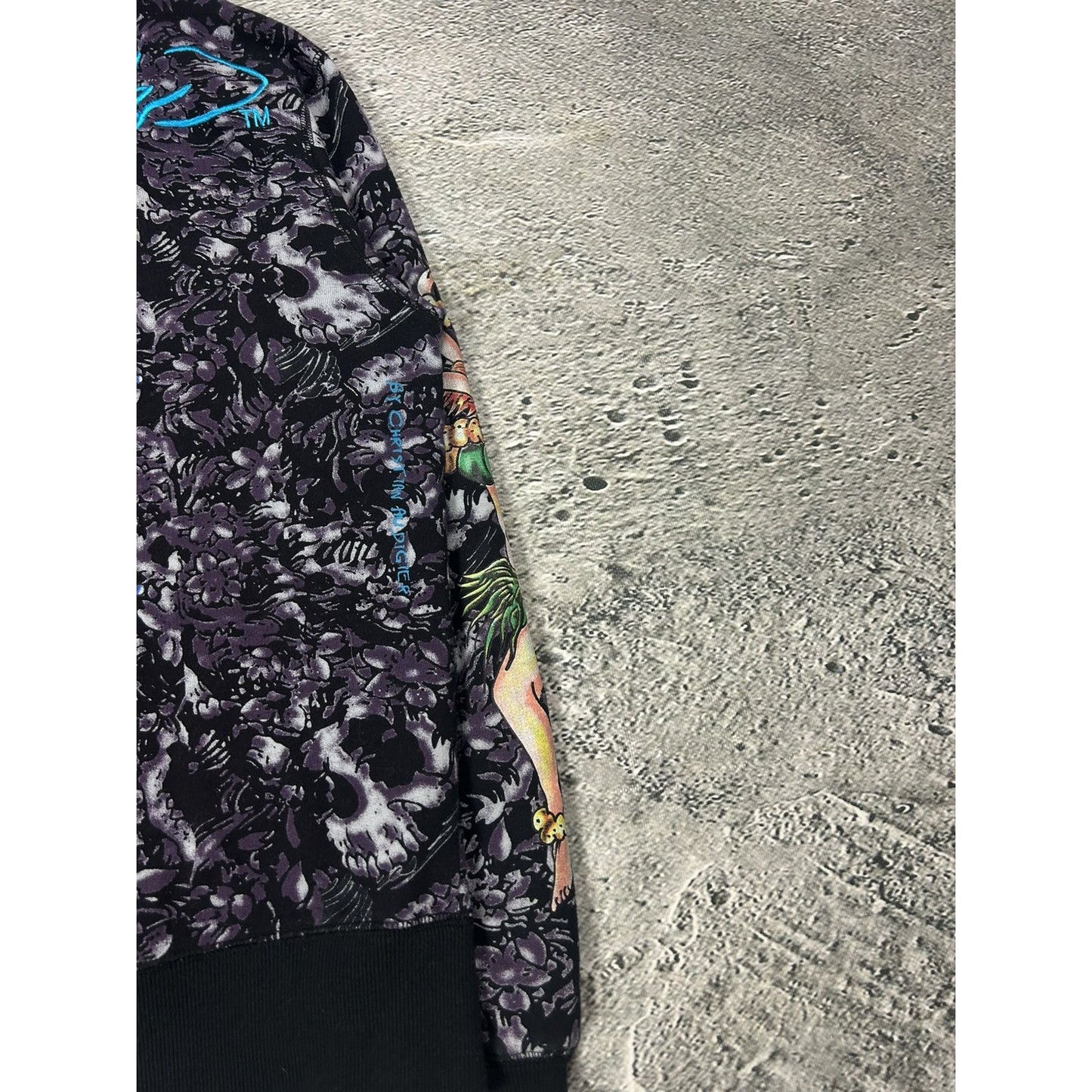 Ed Hardy zip hoodie purple vintage Y2K Christian Audigier