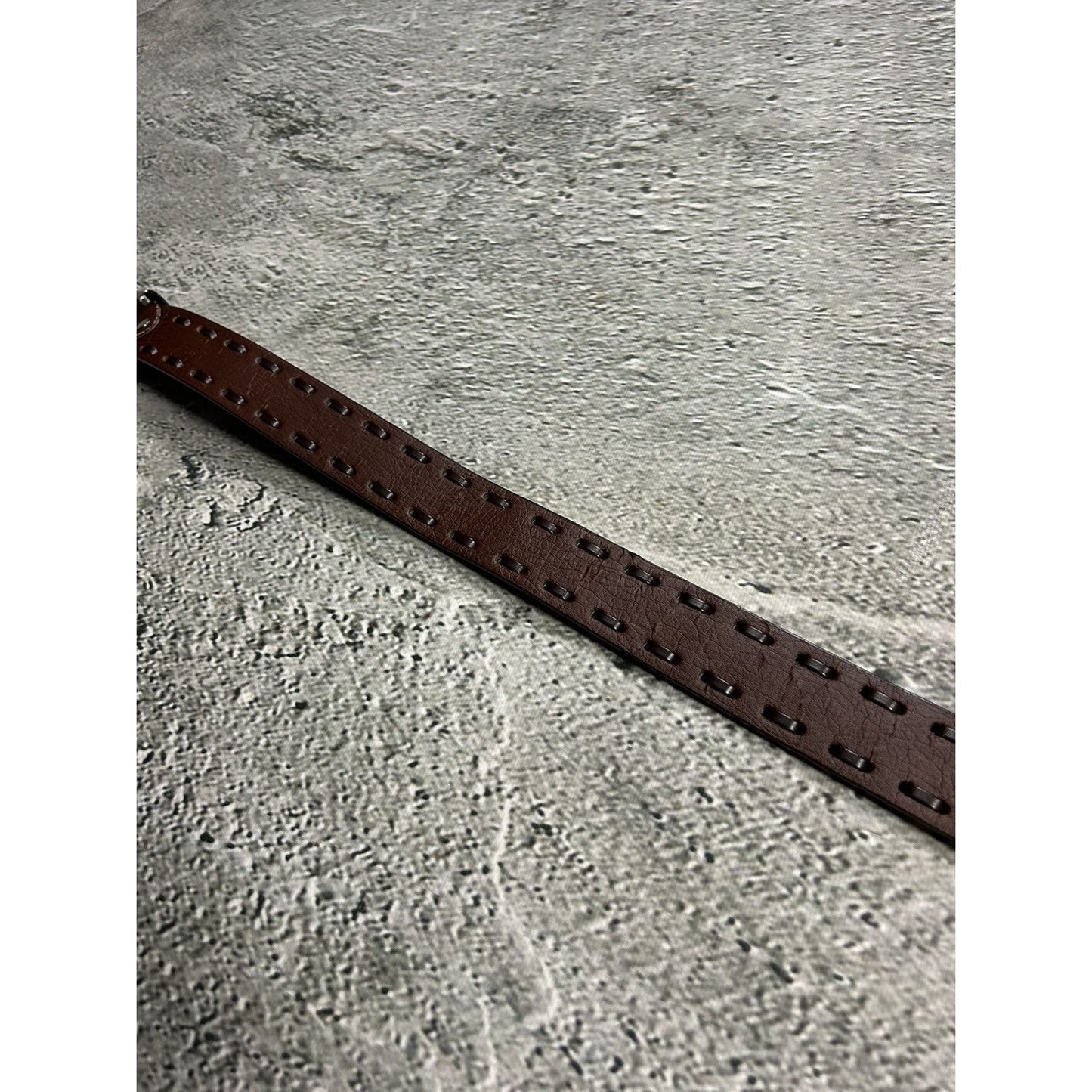 Vintage Diesel Belt Y2K Stitching Punk Leather
