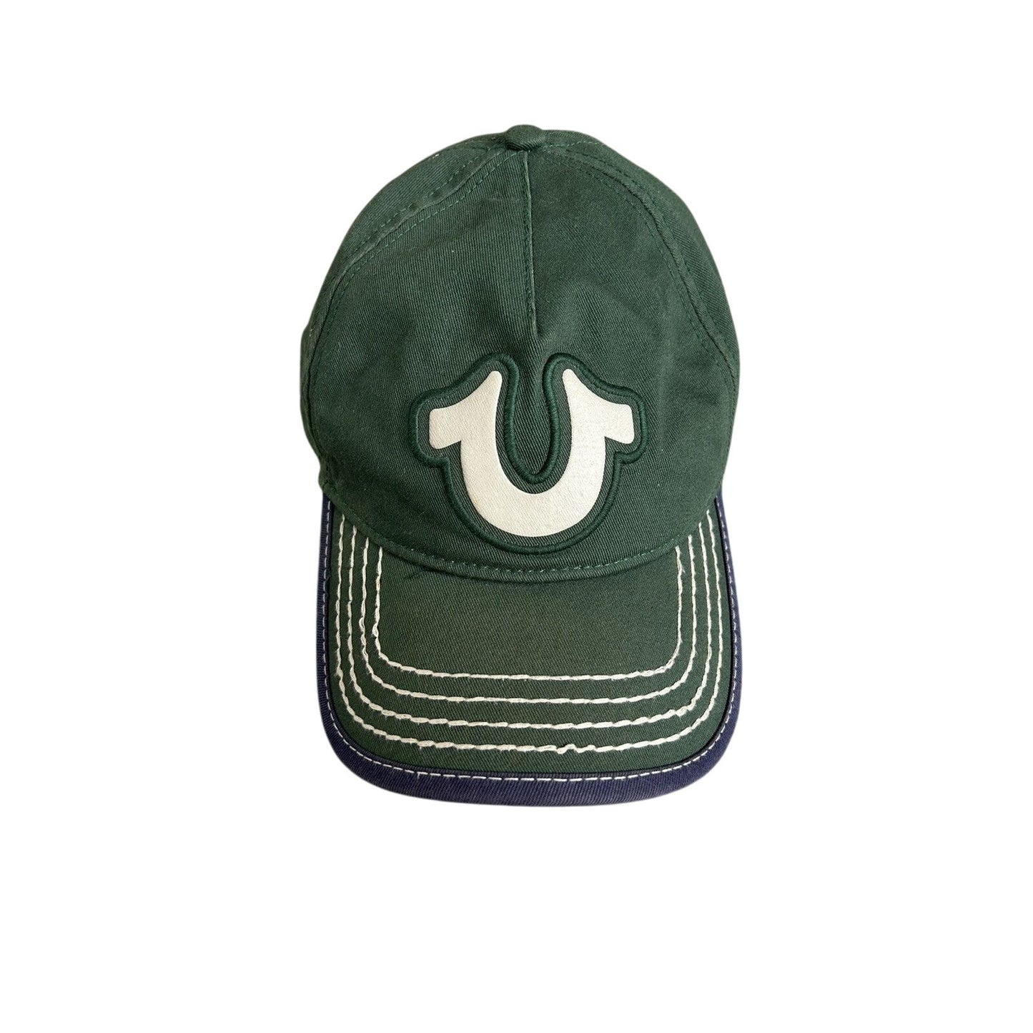 True Religion cap vintage Y2K green white thick stitching