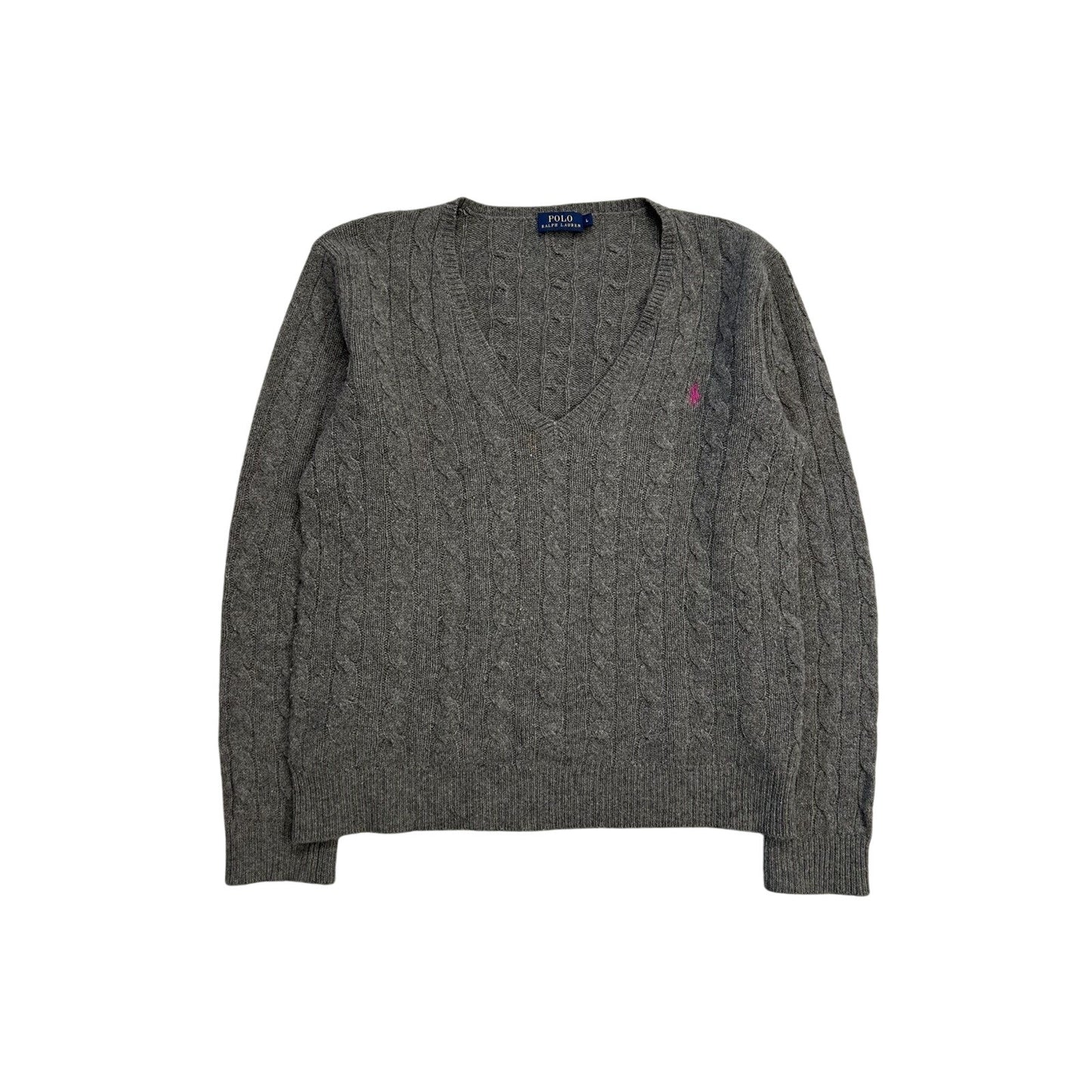 Polo Ralph Lauren grey wool cashmere sweater vintage knit