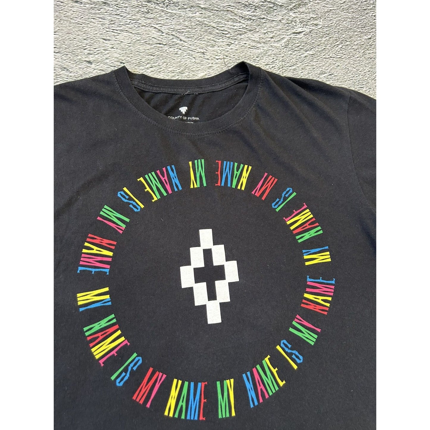 Marcelo Burlon Pusha T T-shirt black big cross
