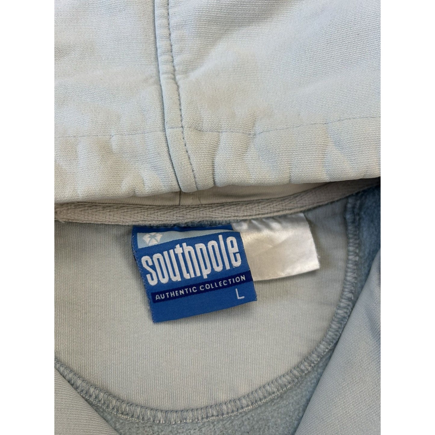 Southpole vintage zip hoodie baby blue big logo Y2K