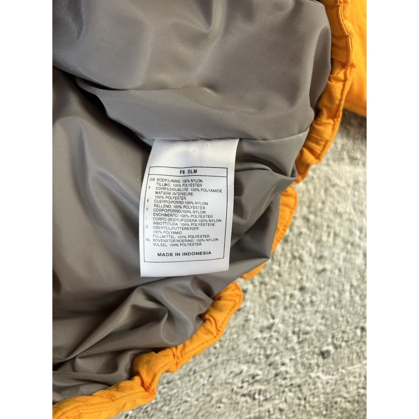 Nike vintage puffer jacket big logo 90s orange