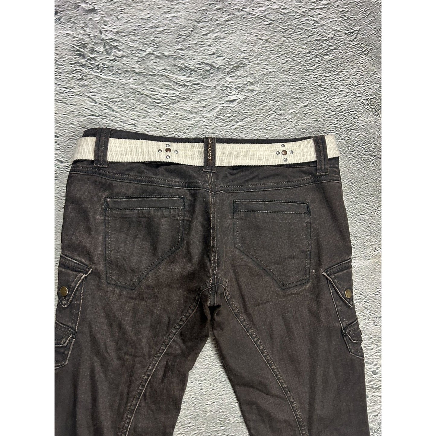 Y2K jeans flared brown cargo