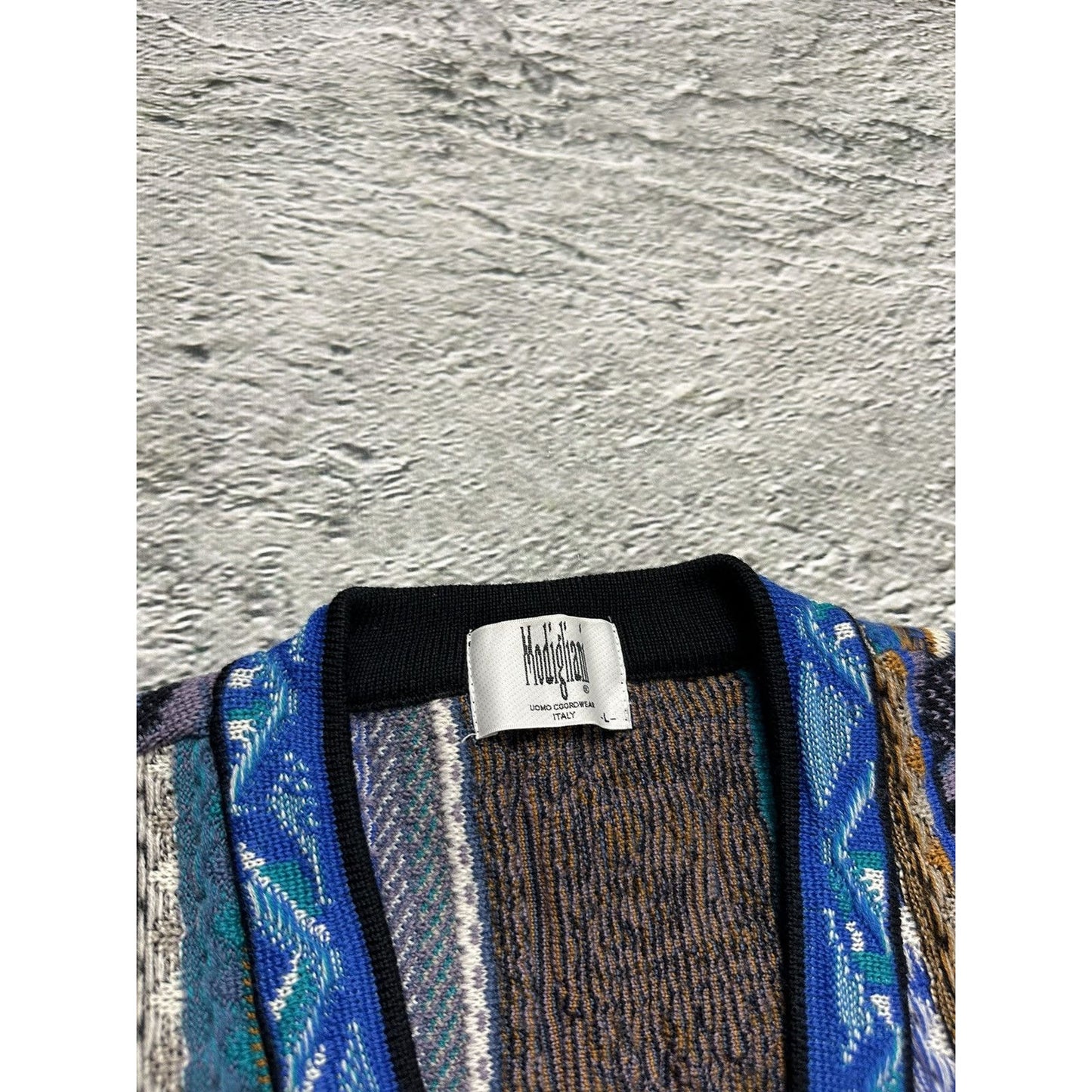 Modigliani sweater vintage blue cardigan button up vest
