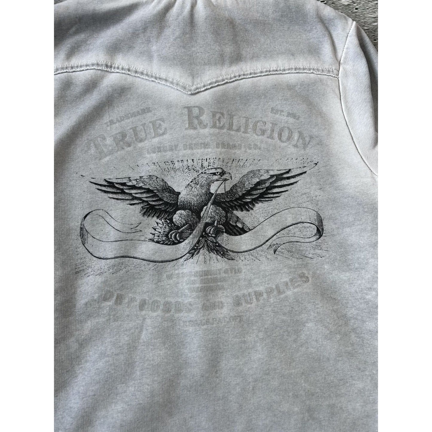 True Religion zip hoodie big logo vintage big logo Y2K