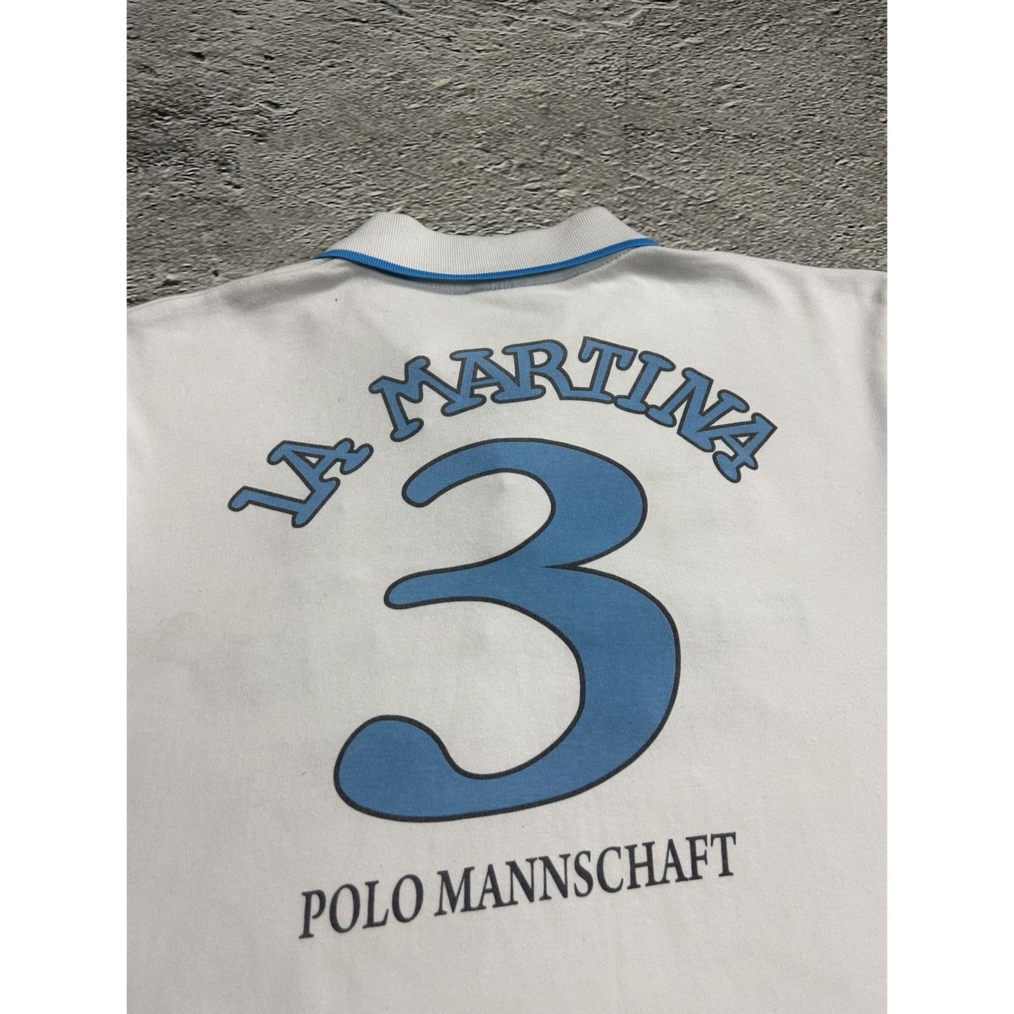 La Martina Porsche Polo T-shirt Team 3 white baby blue