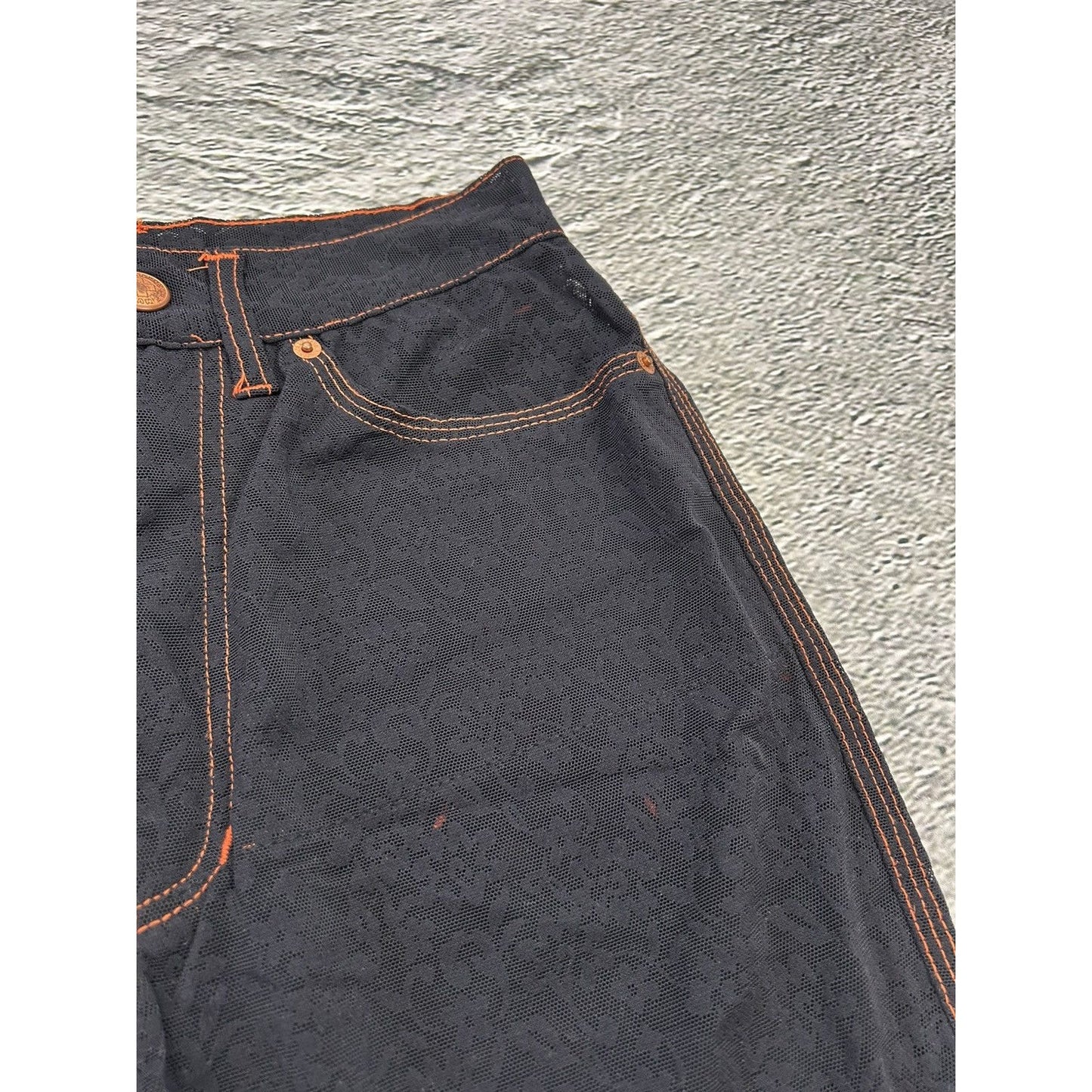 Jean Paul Gaultier Mesh Pants floral black
