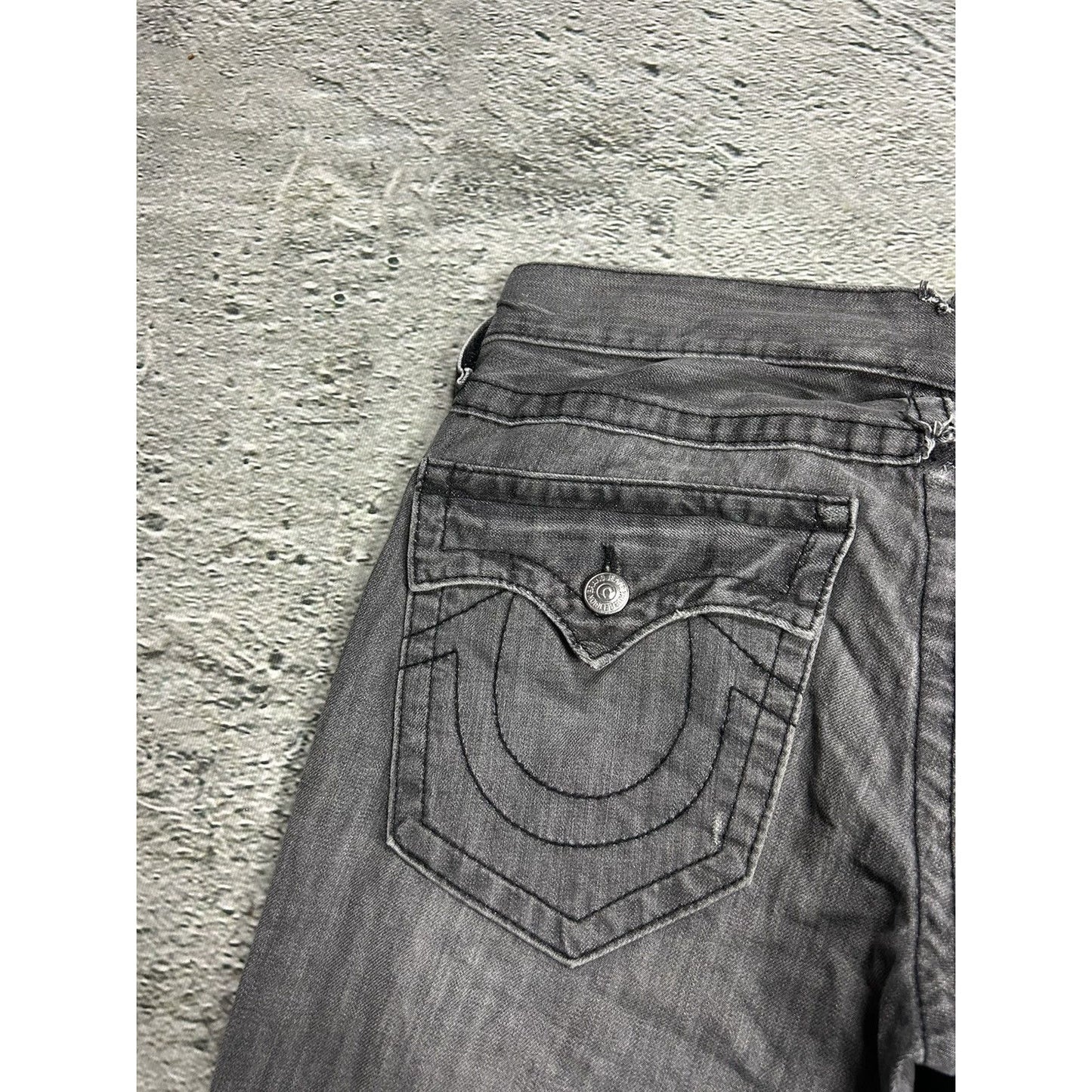 True Religion vintage grey jeans denim pants Ricky Y2K
