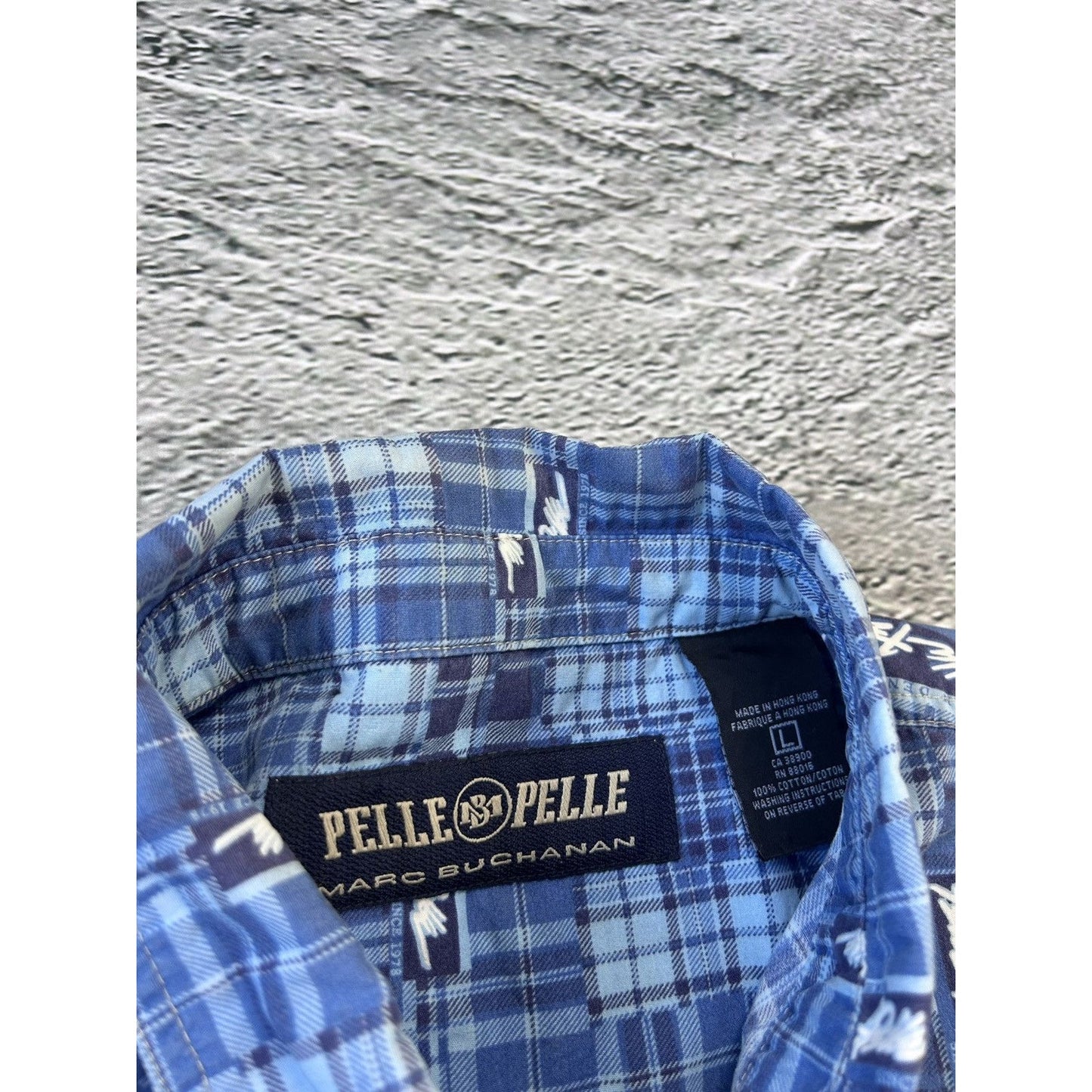 Pelle Pelle shirt vintagr full print button up blue