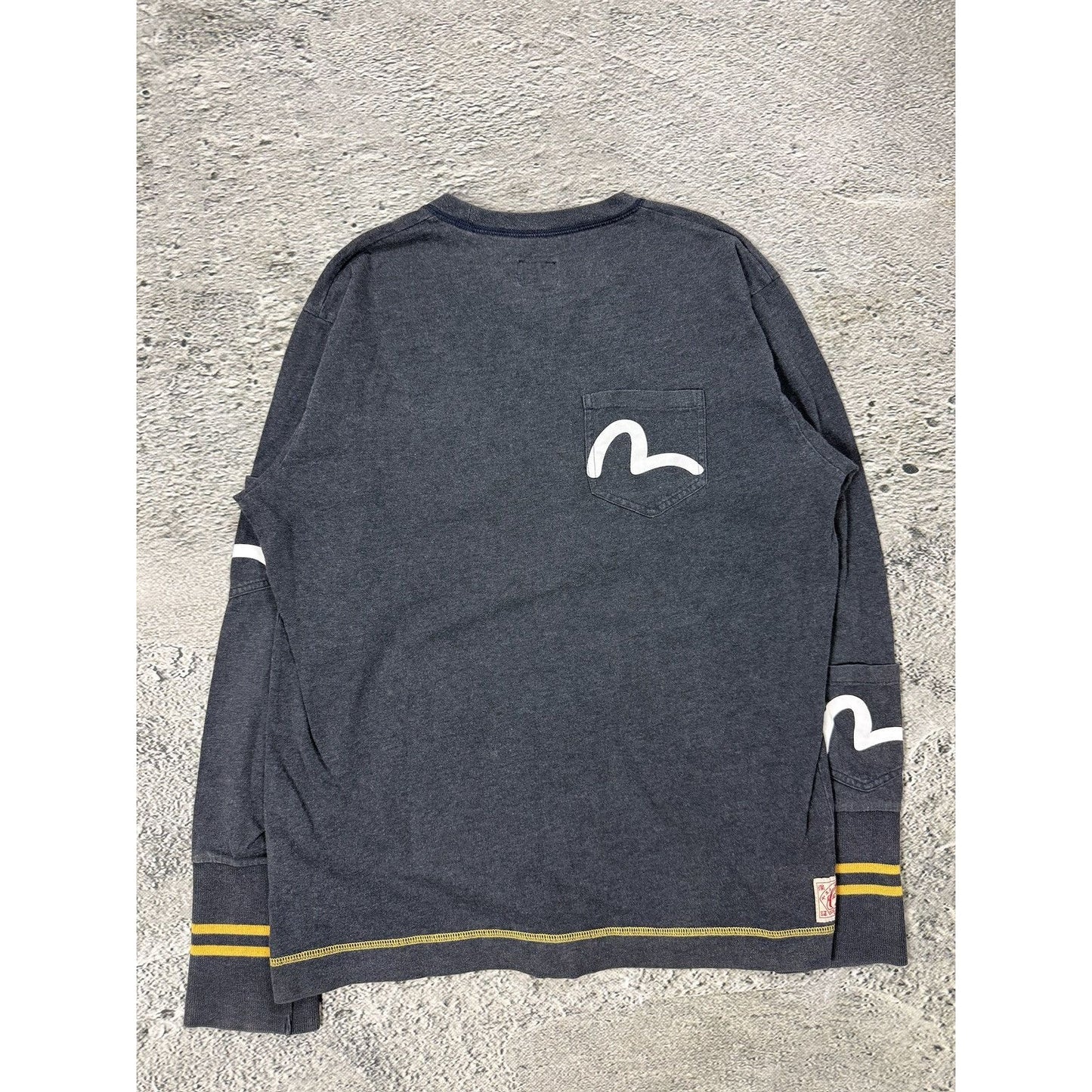 Evisu vintage multi pocket long sleeve seagull grey