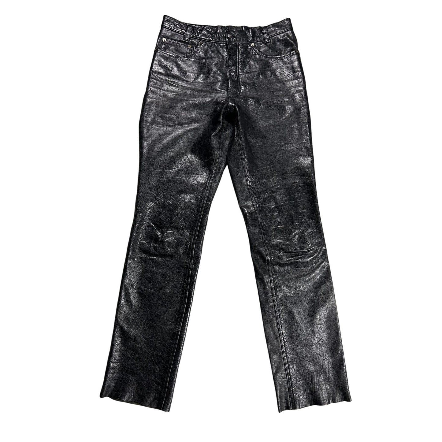 Leather pants vintage black