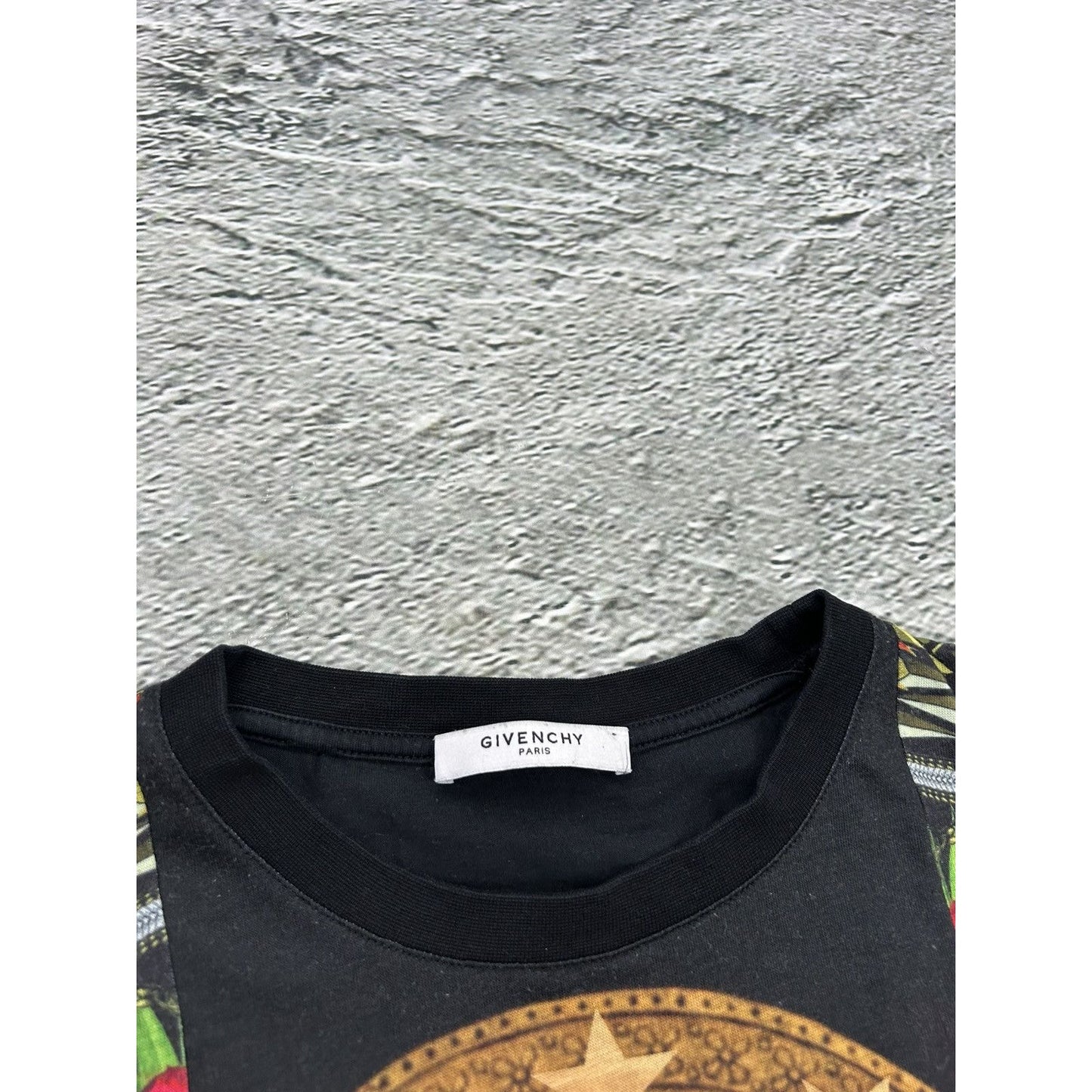 Givenchy Madonna and Iris SS13 t-shirt black tee fullprint