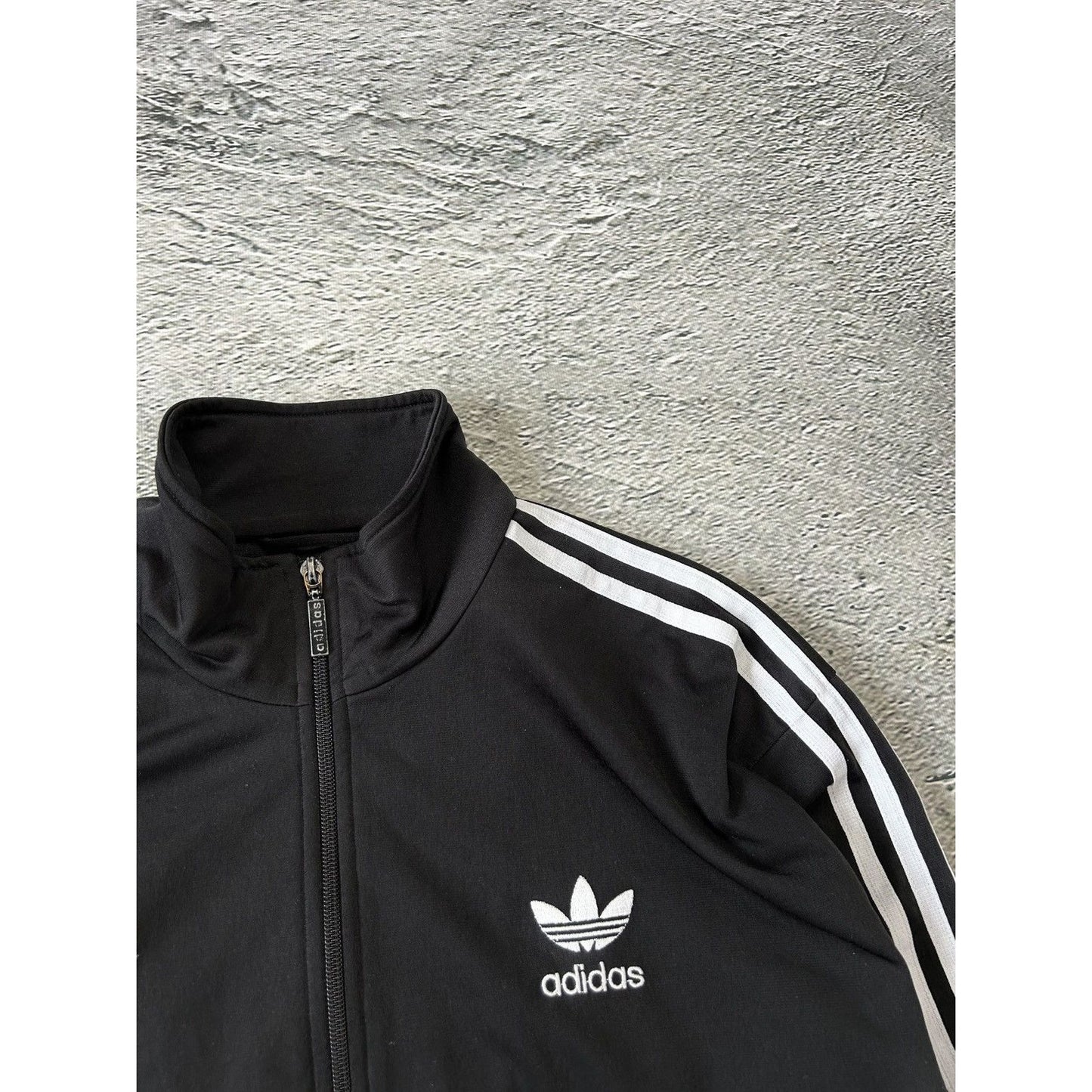 Adidas track jacket vintage black Y2K zip sweatshirt