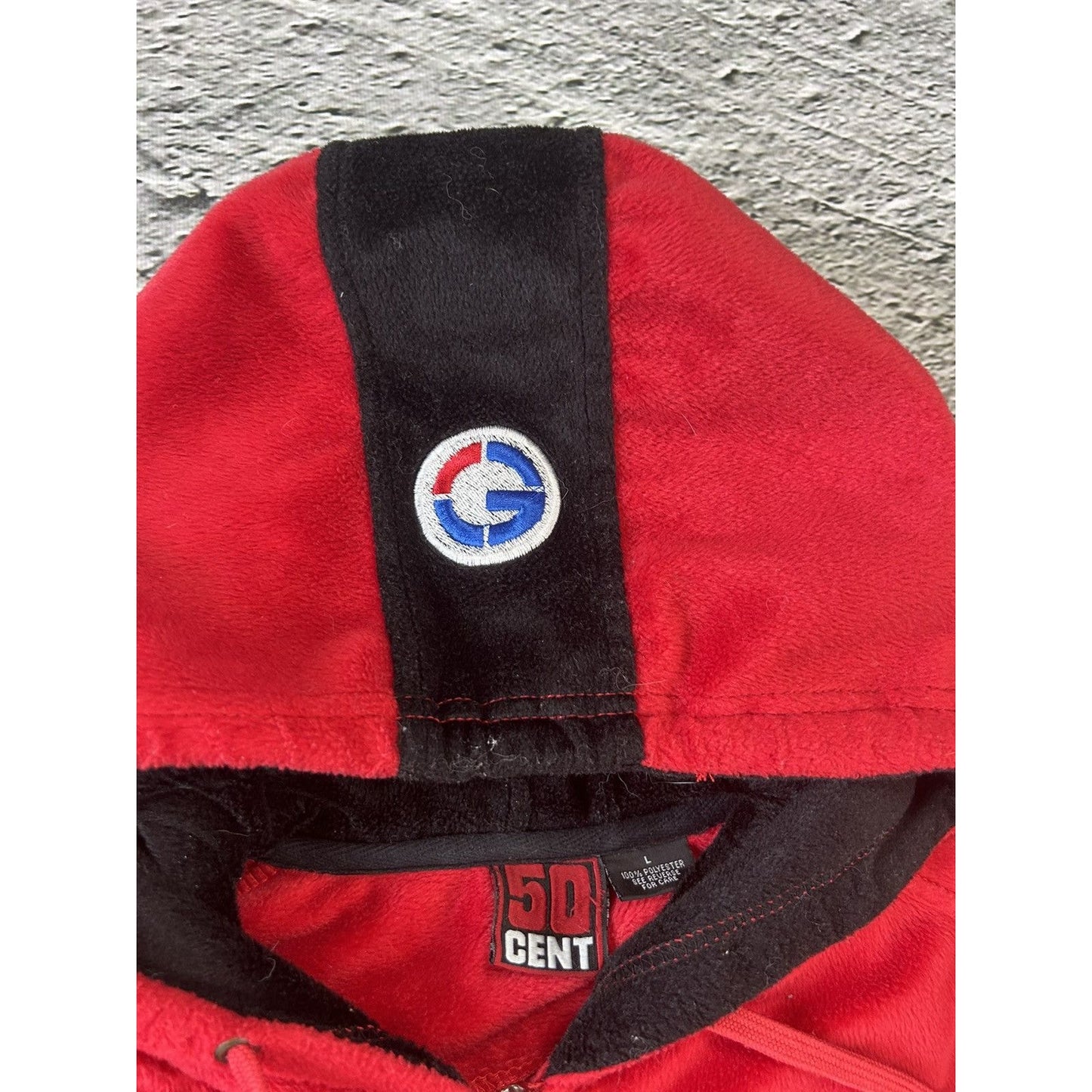 G Unit Track Suit red big logo vintage velour set 50 Cent