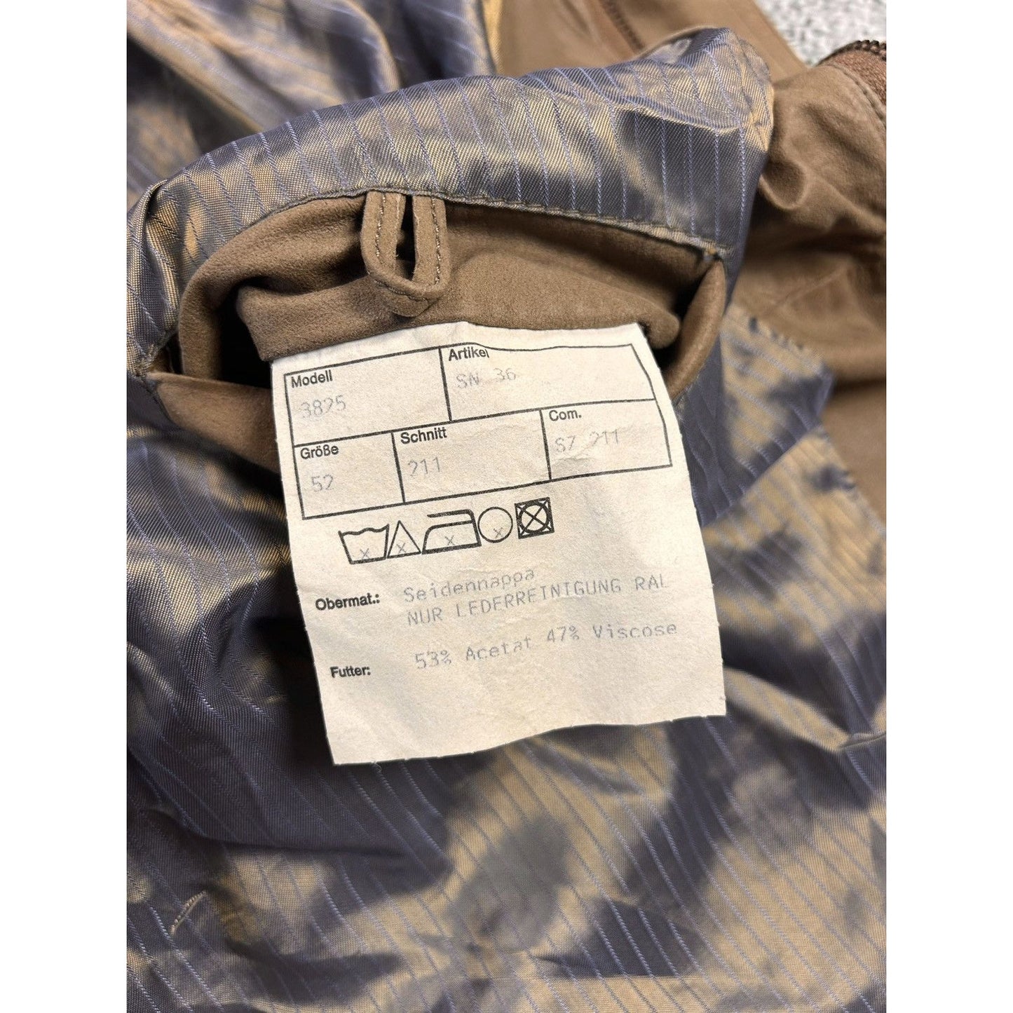 Yves Saint Laurent coat vintage brown lamb leather viscose