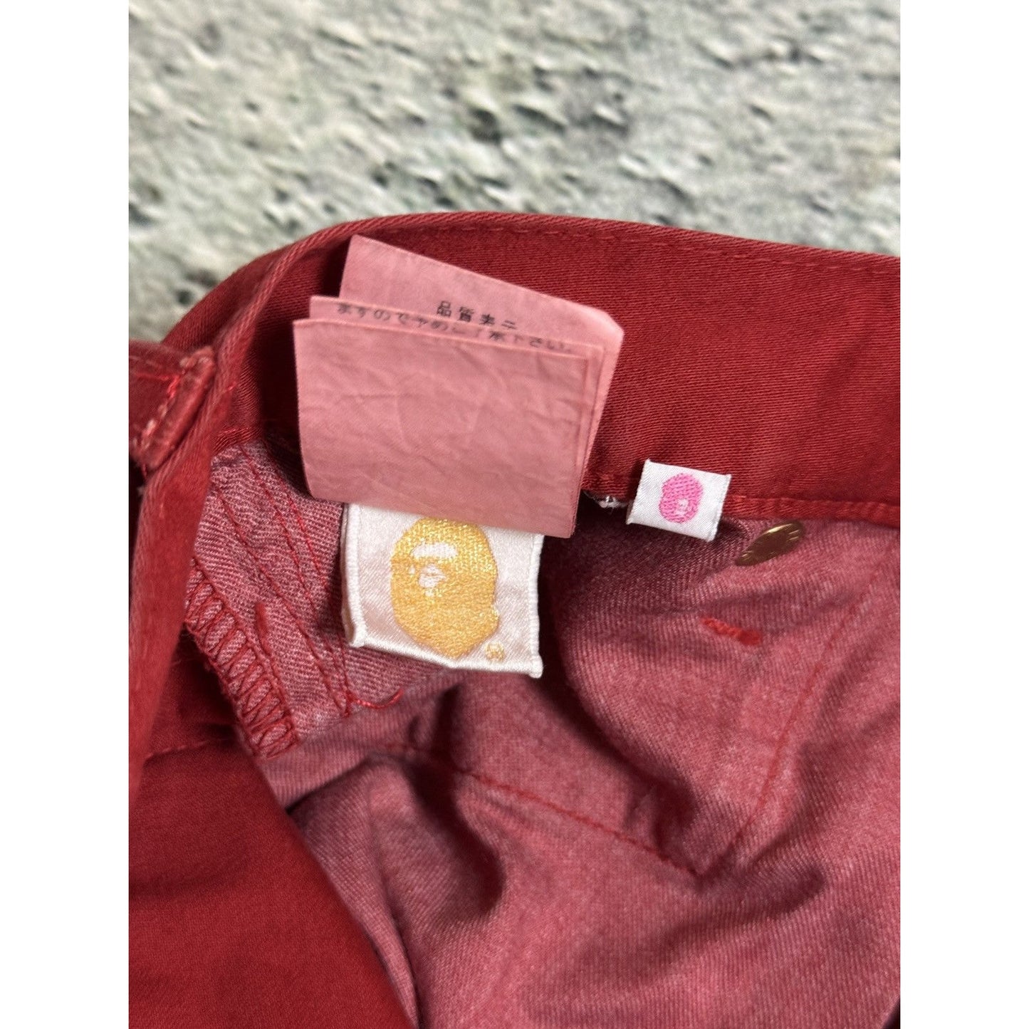 Bape jeans red A Bathing Ape vintage Japanese pants