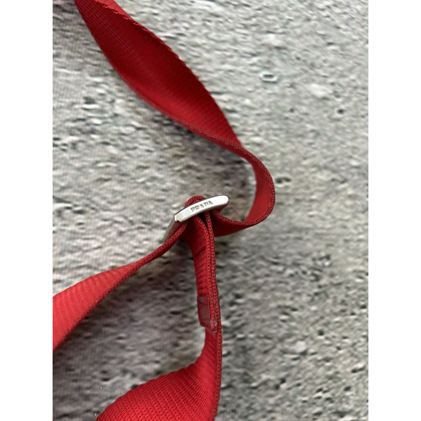 Prada red shoulder bag nylon mini